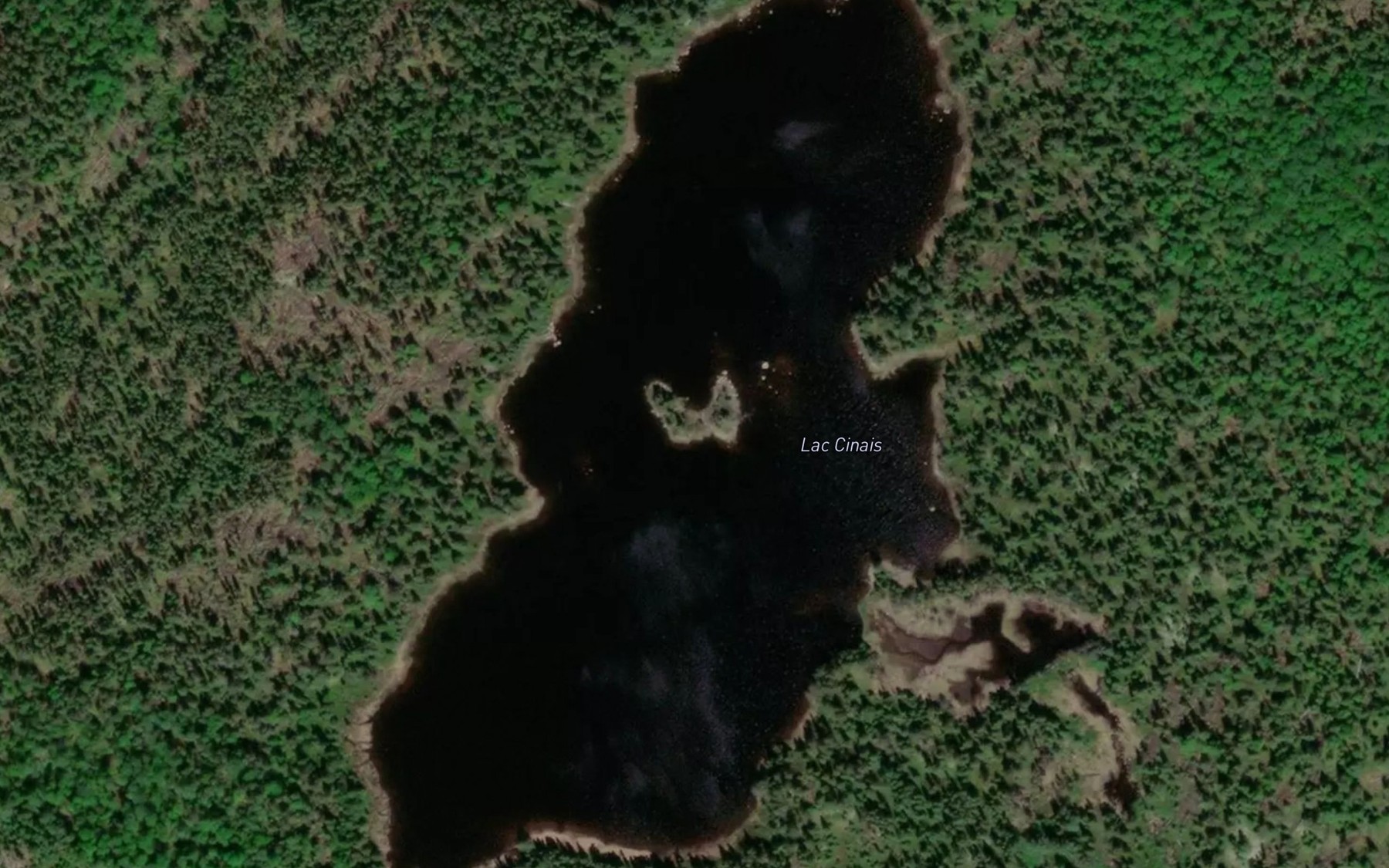 Satellite map of the Lac Cinais