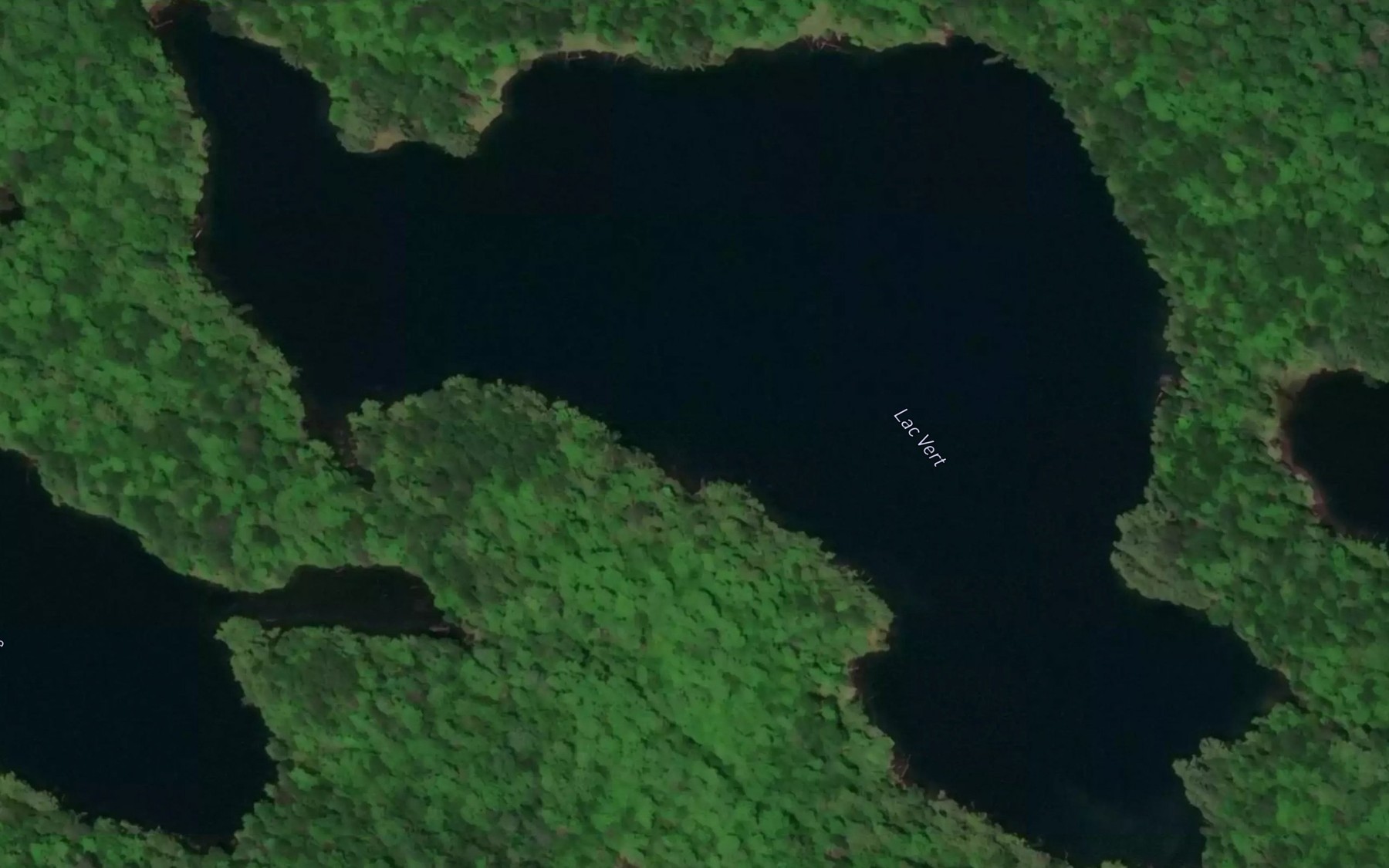 Satellite map of the Lac Vert
