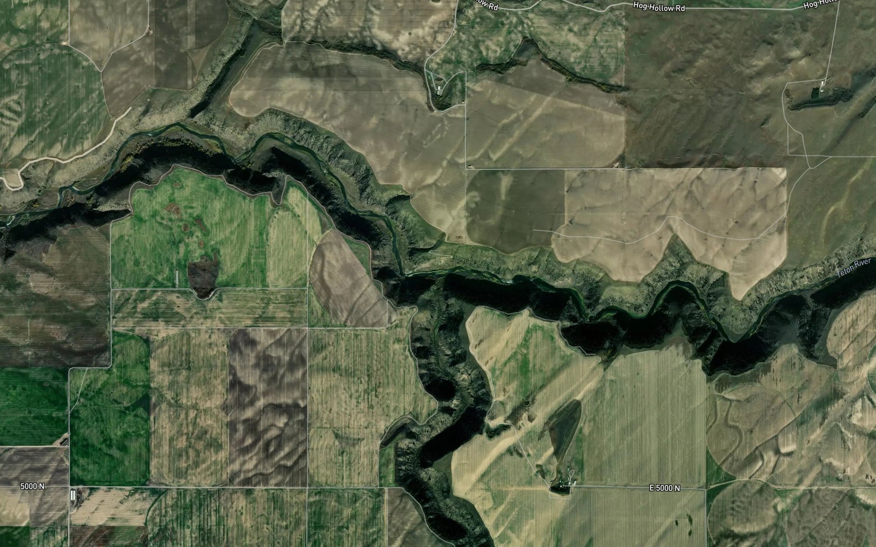 Satellite map of the Canyon Creek