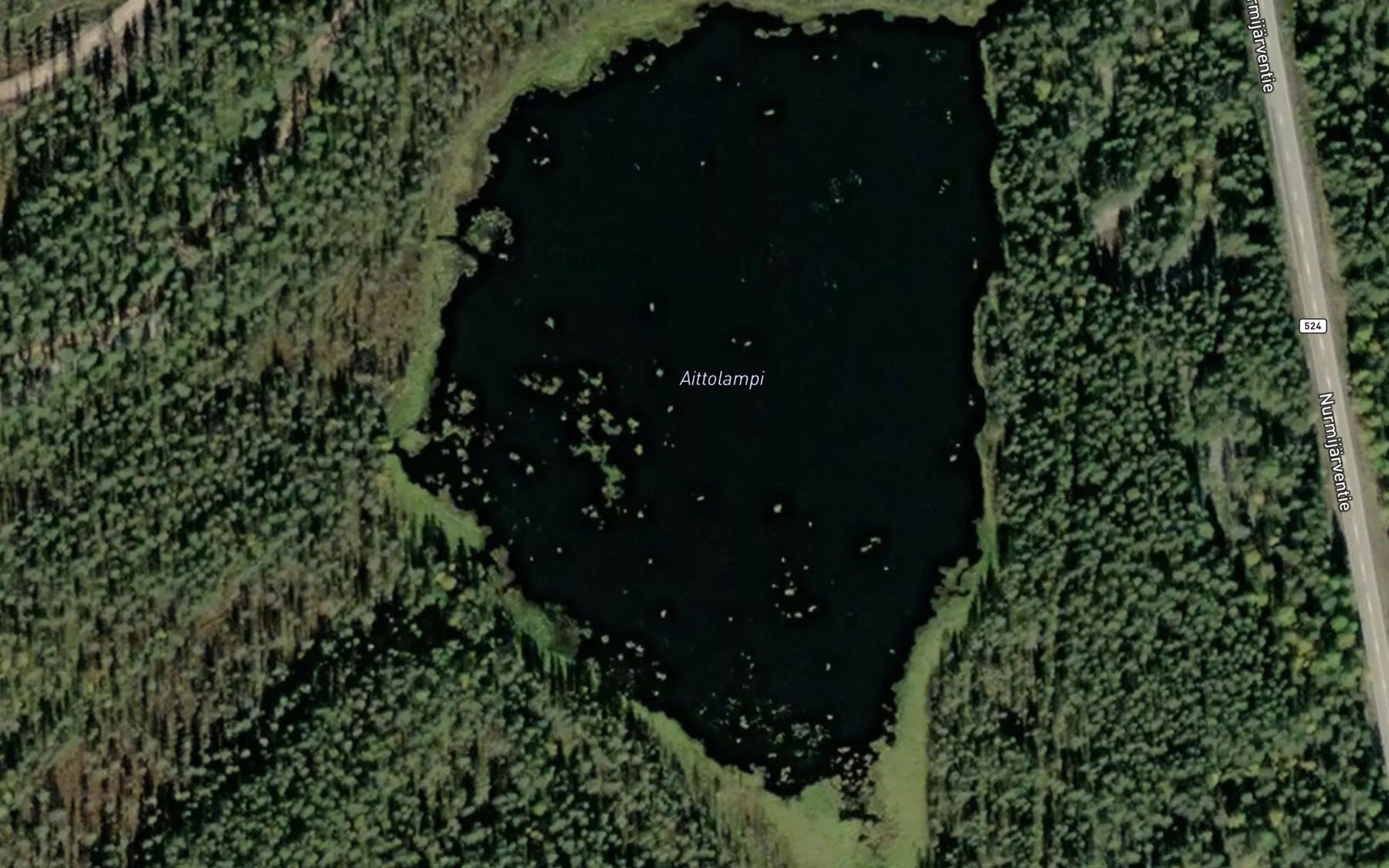 Satellite map of the Aittolampi