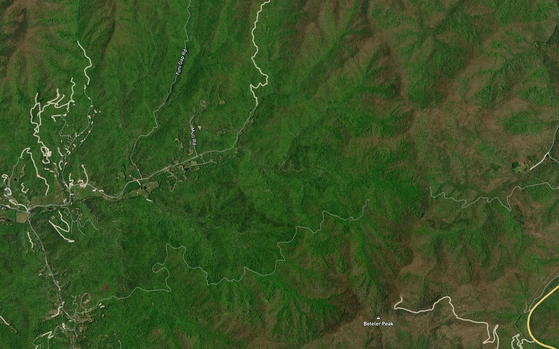 Satellite map of the Passmore Branch