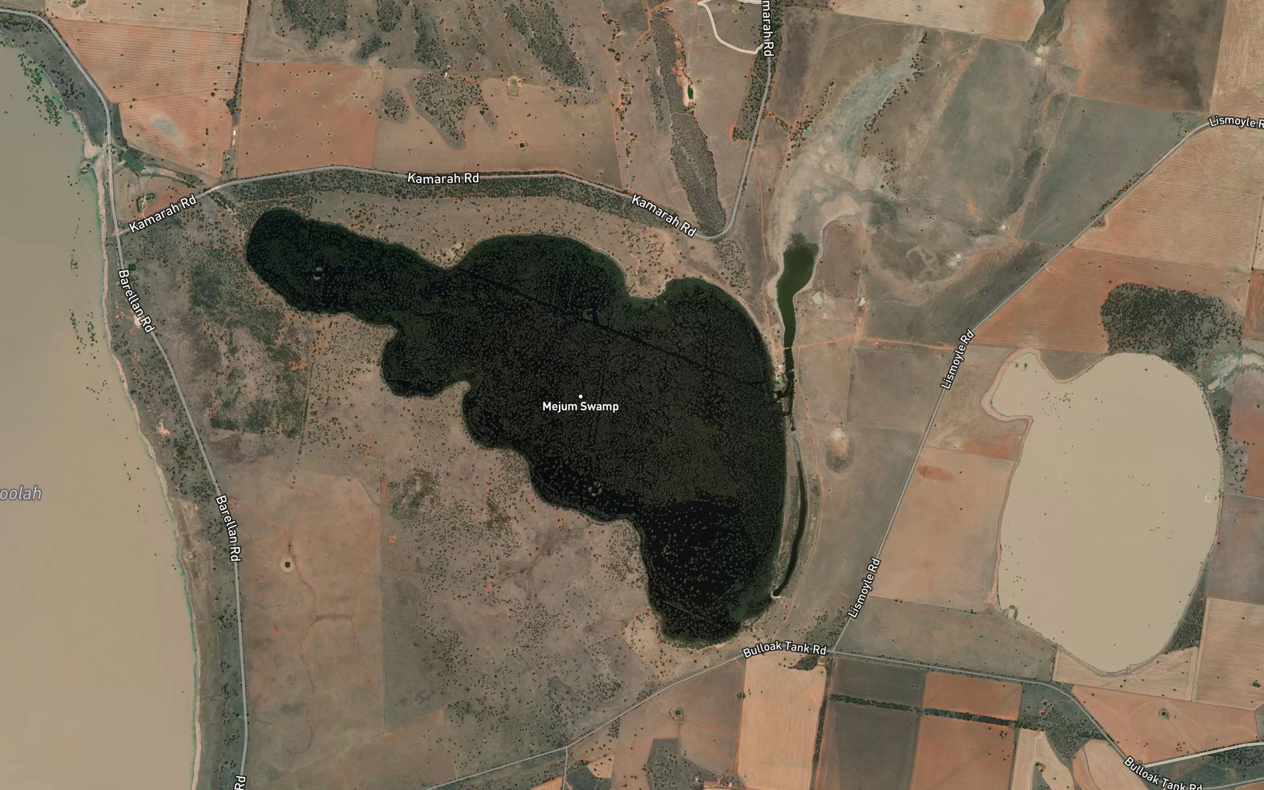 Satellite map of the Mejum Swamp