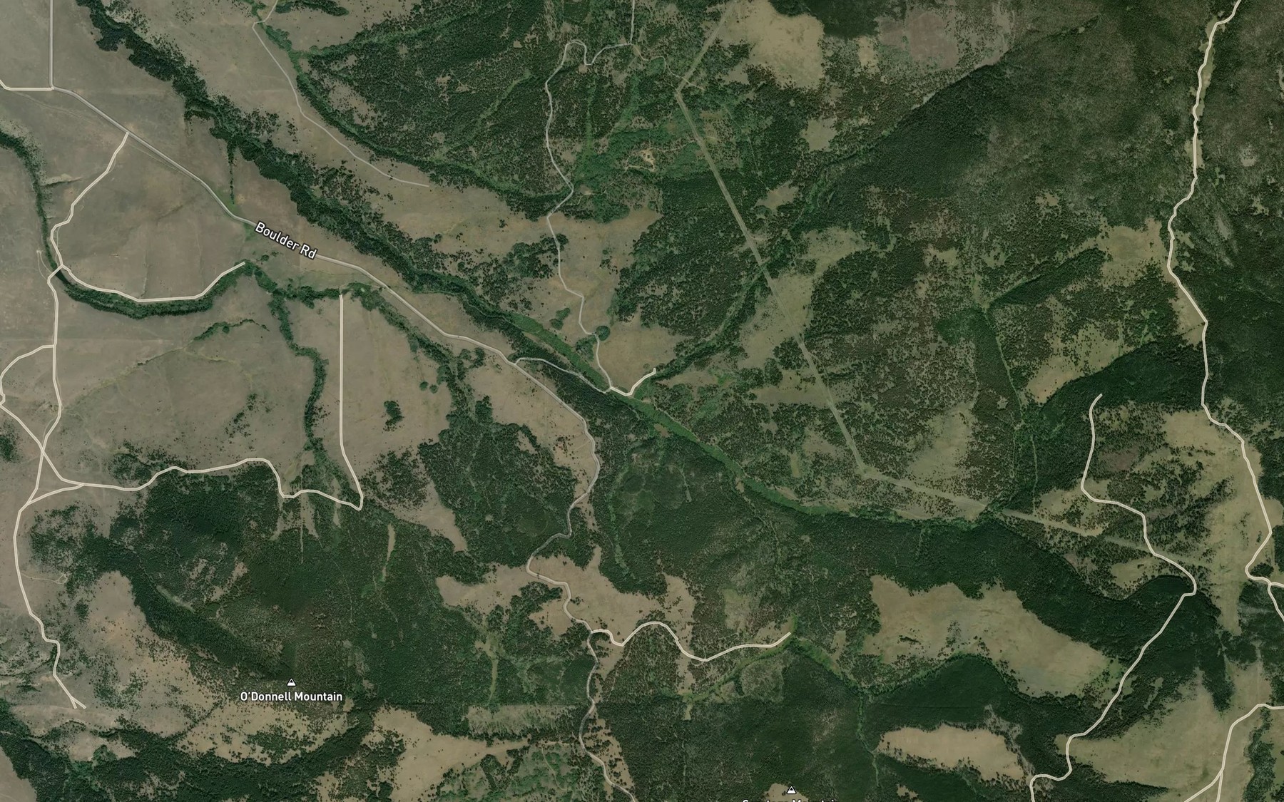 Satellite map of the Spring Creek