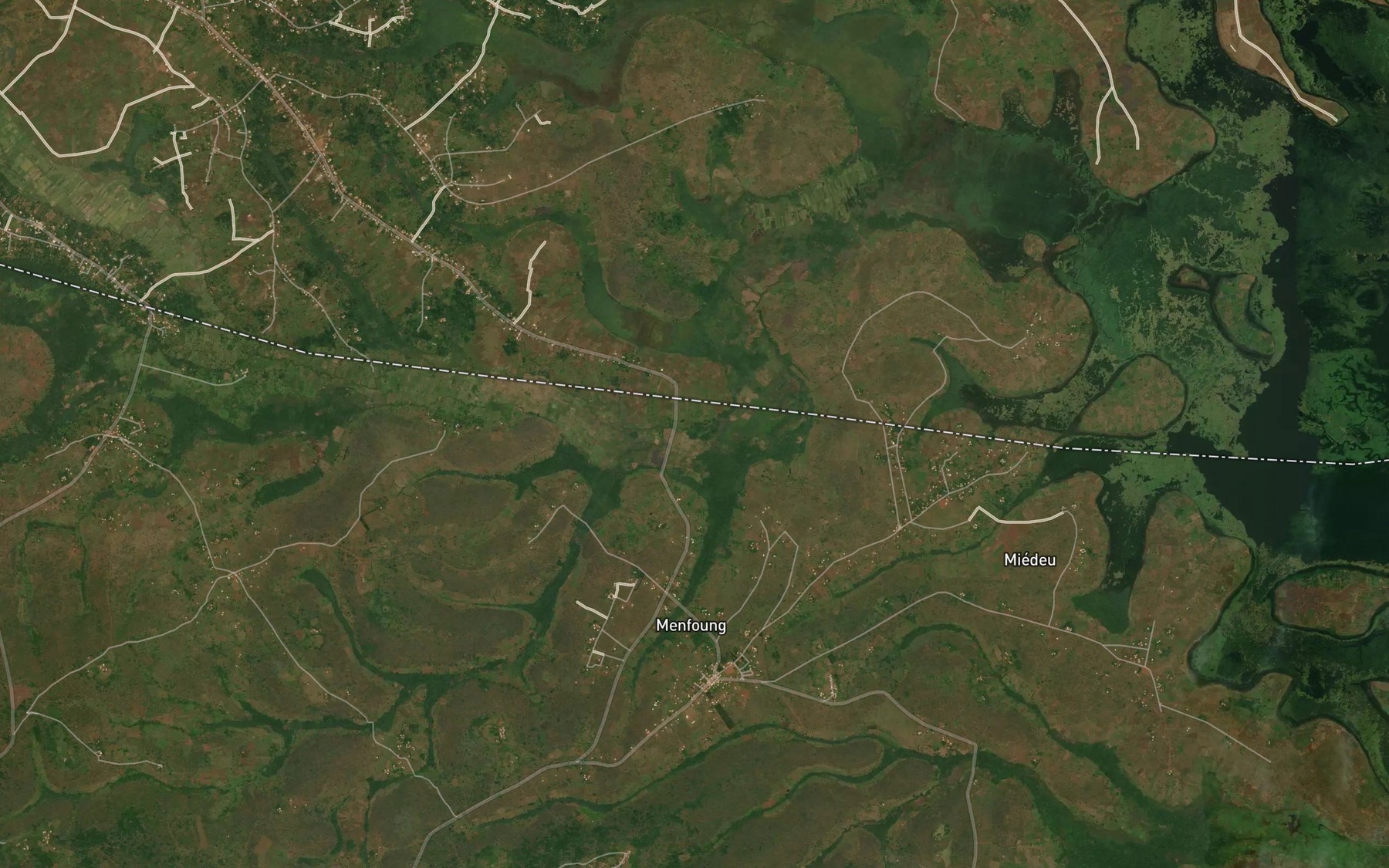 Satellite map of the Denta