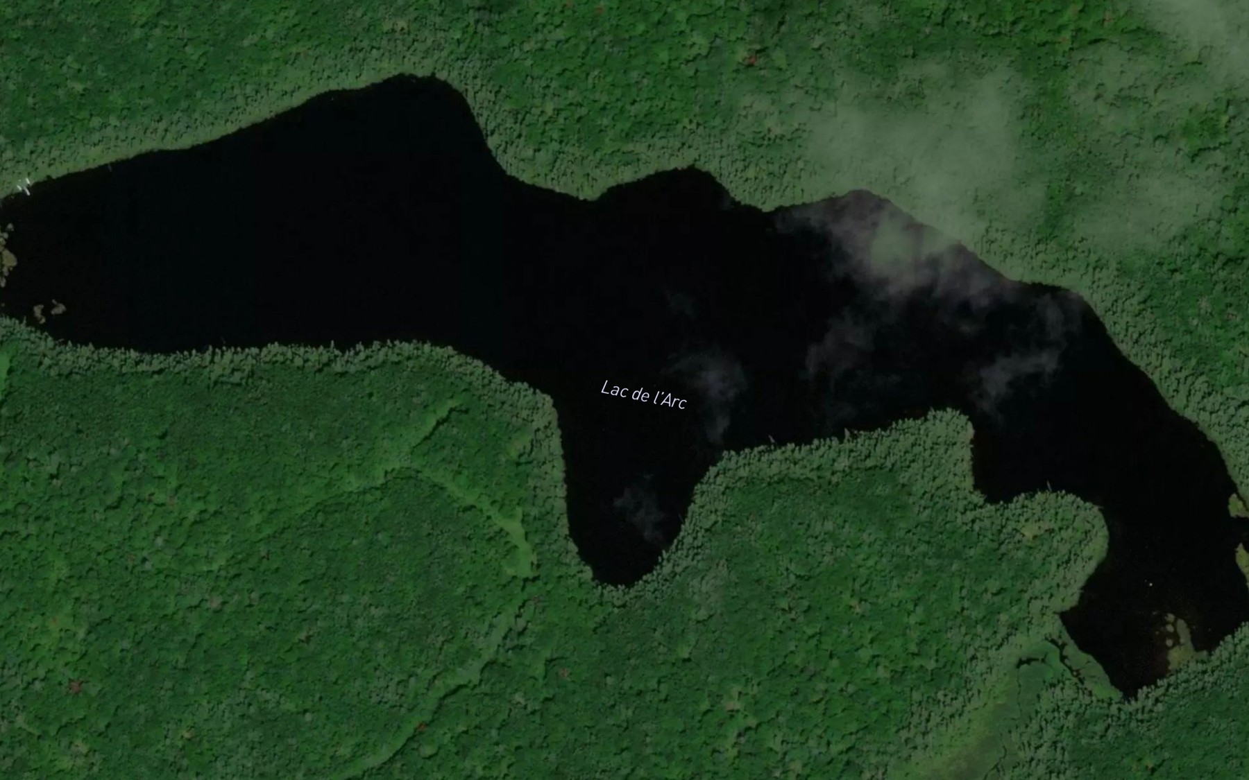 Satellite map of the Lac de l'Arc