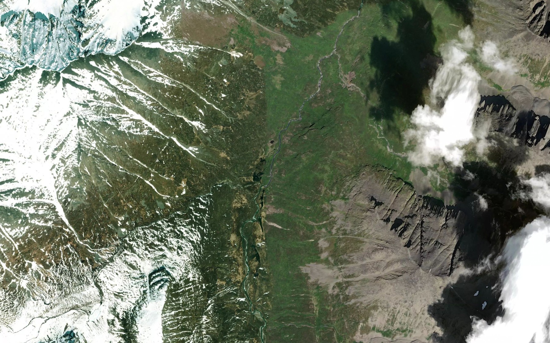 Satellite map of the Pocket Creek