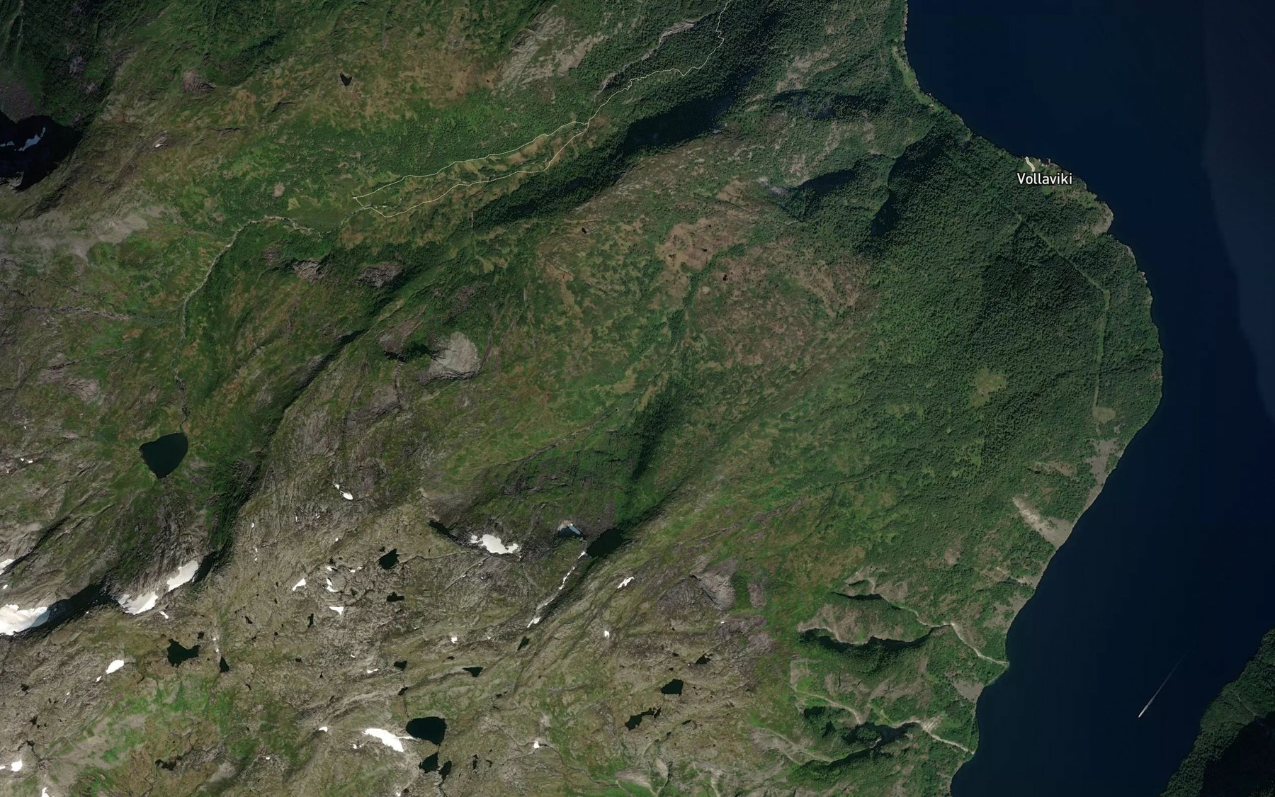 Satellite map of the Teigelvi