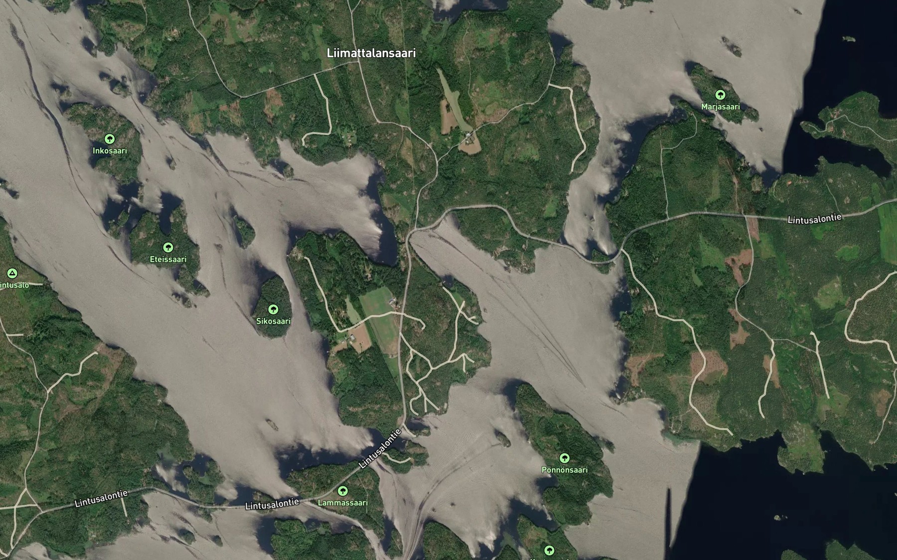 Satellite map of the Sakkilahti