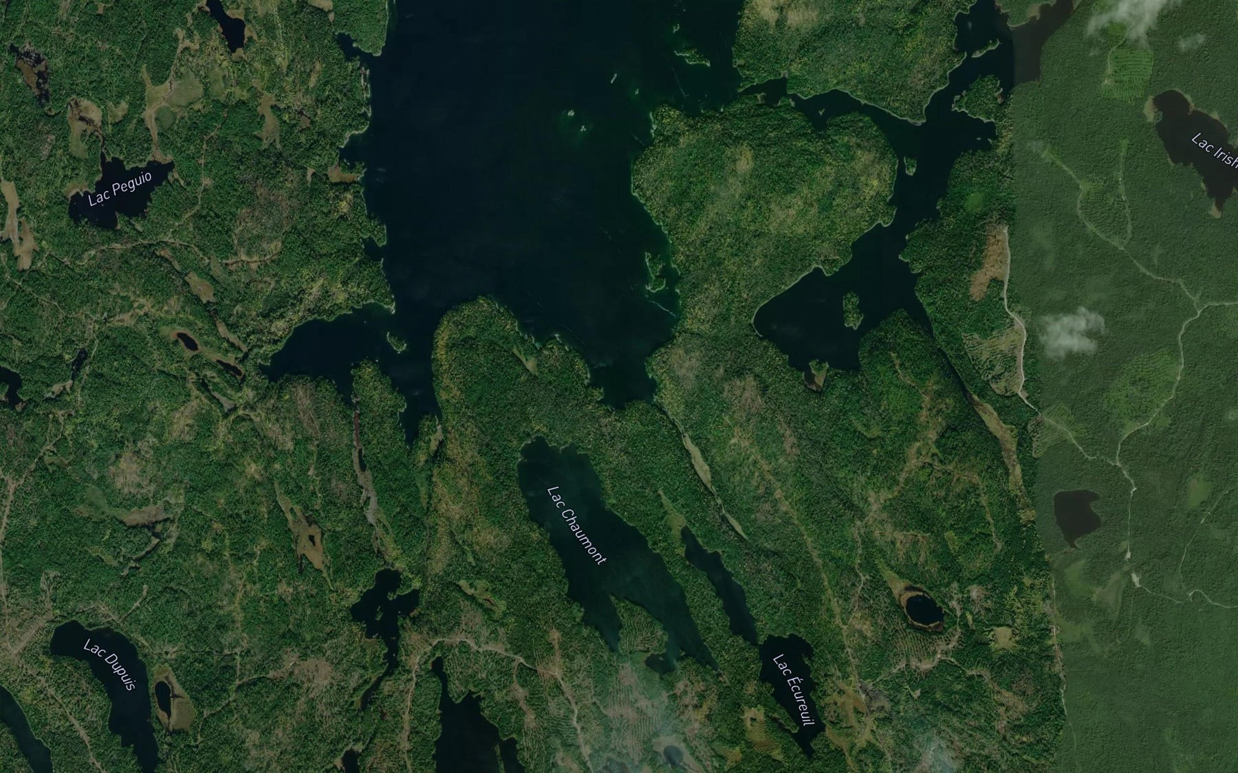 Satellite map of the Baie du Heron Bleu