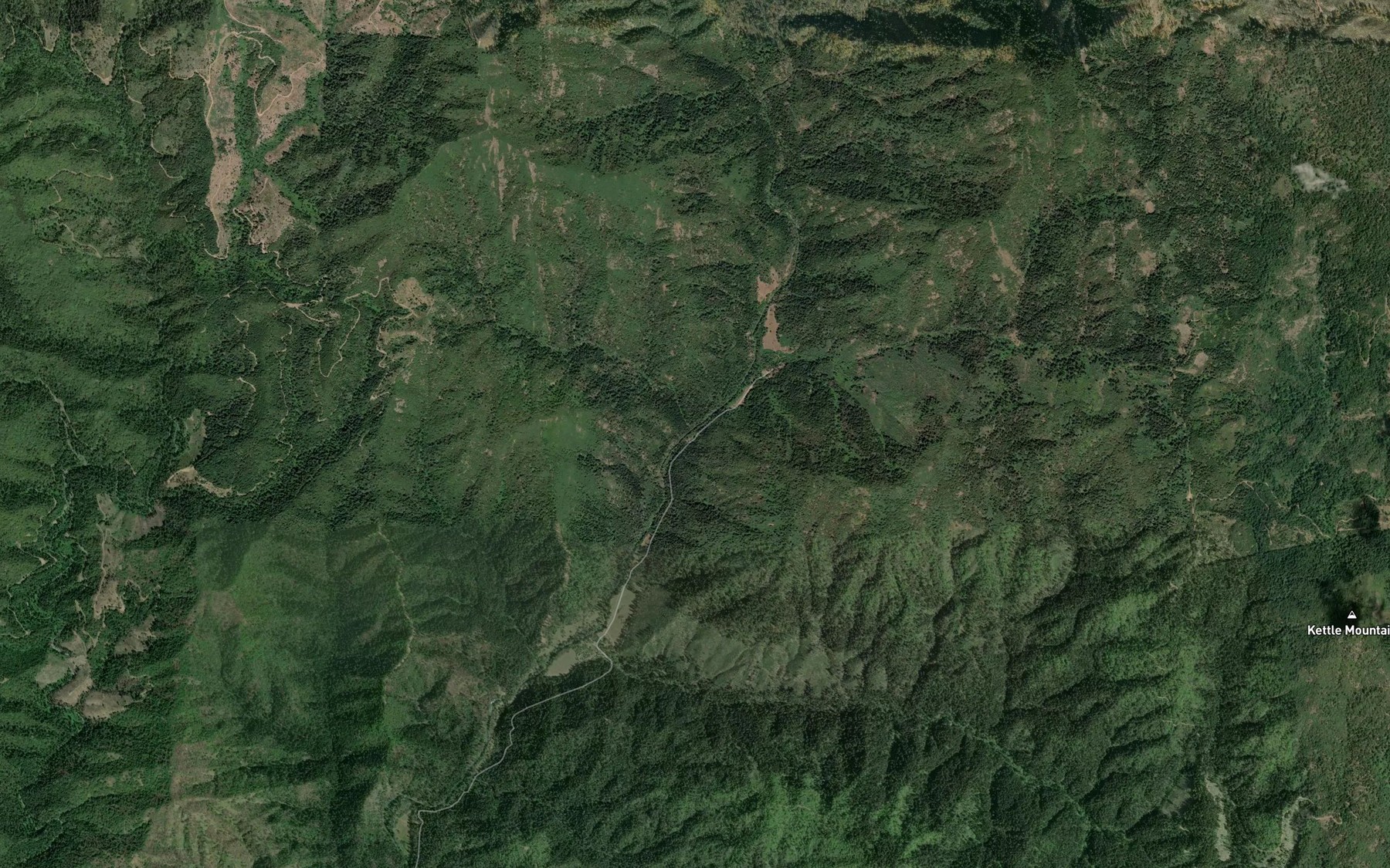 Satellite map of the Garden Creek