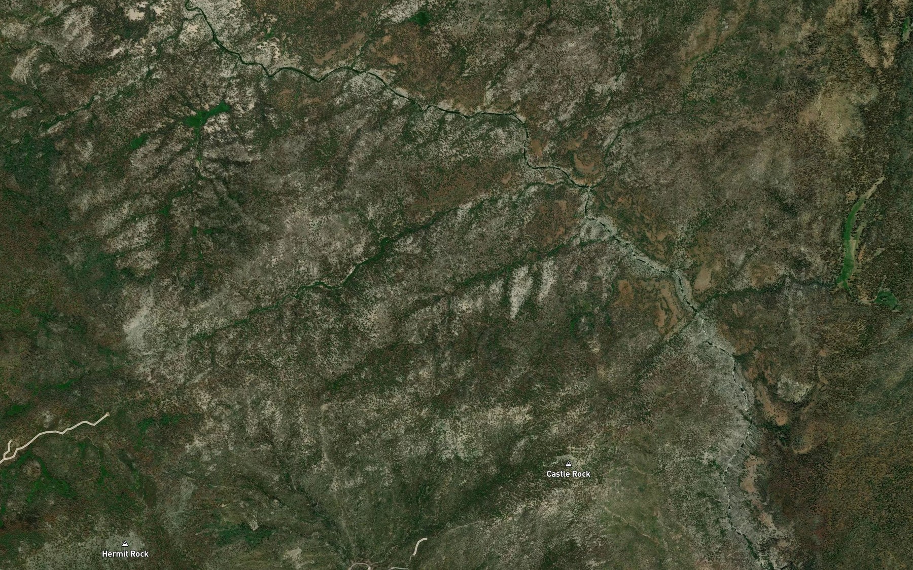 Satellite map of the Jug Spring