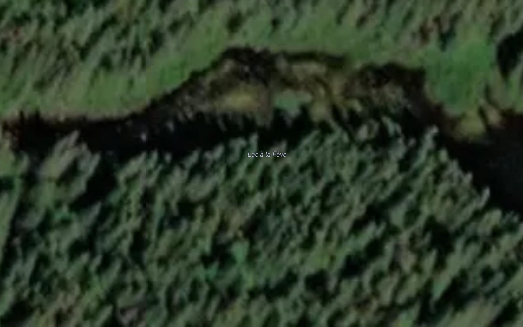 Satellite map of the Lac a la Feve