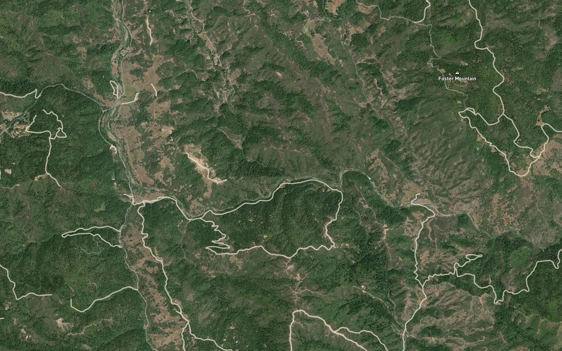 Satellite map of the Scott Creek