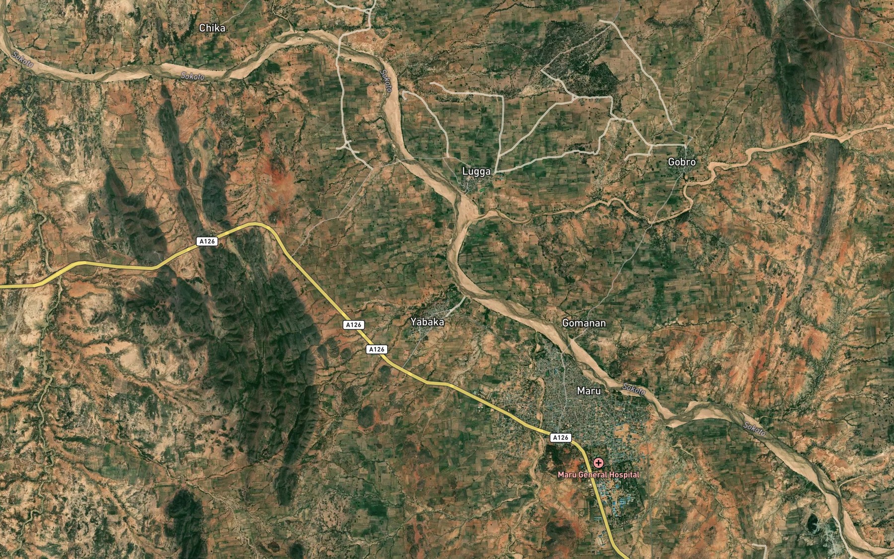 Satellite map of the Gellami