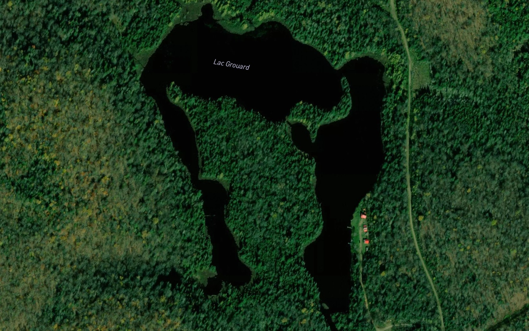 Satellite map of the Lac Grouard