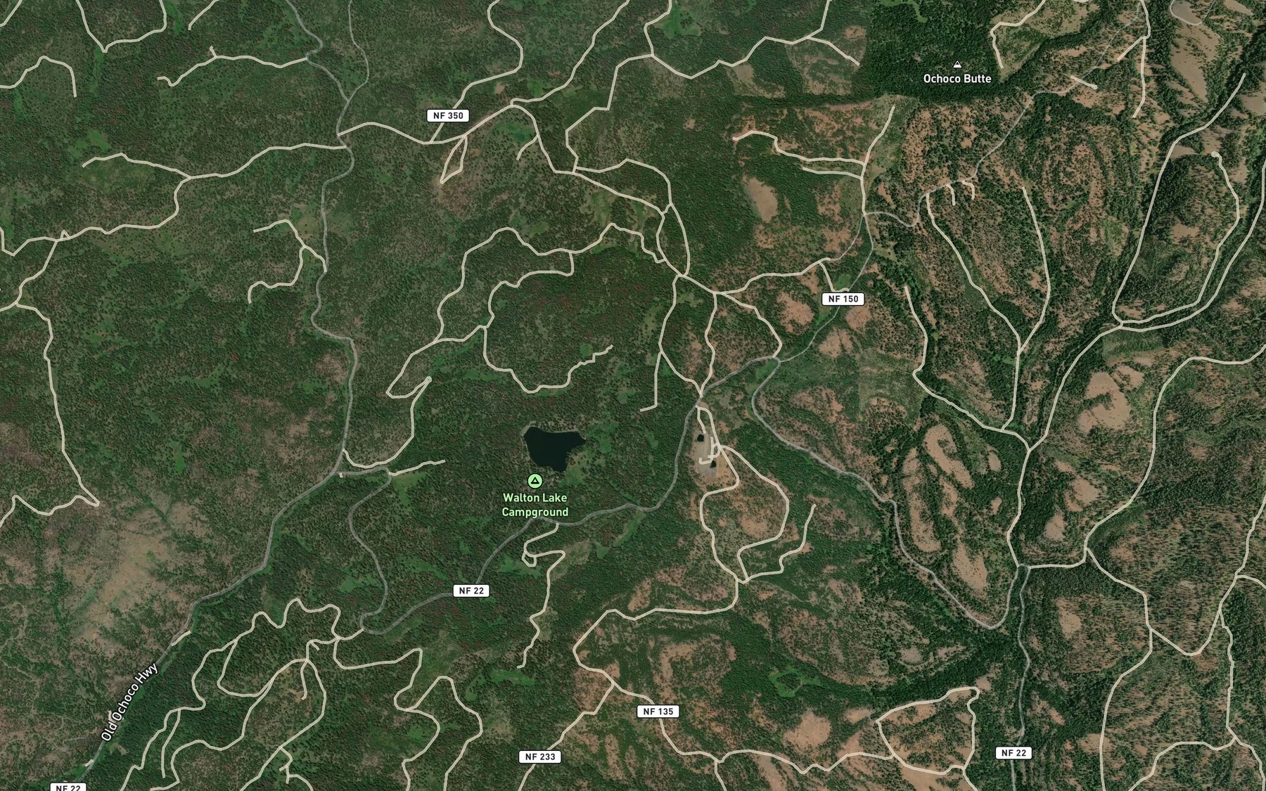 Satellite map of the Lake Spring