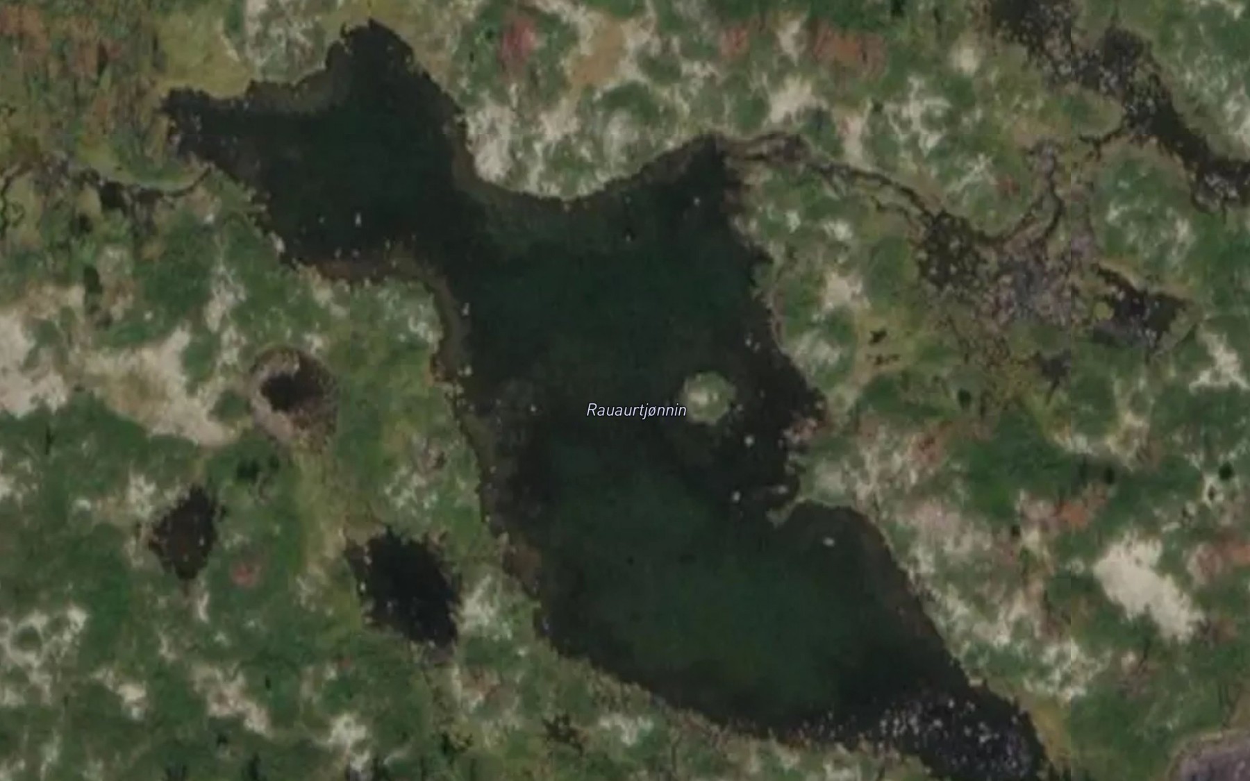 Satellite map of the Rauaurtjonnin