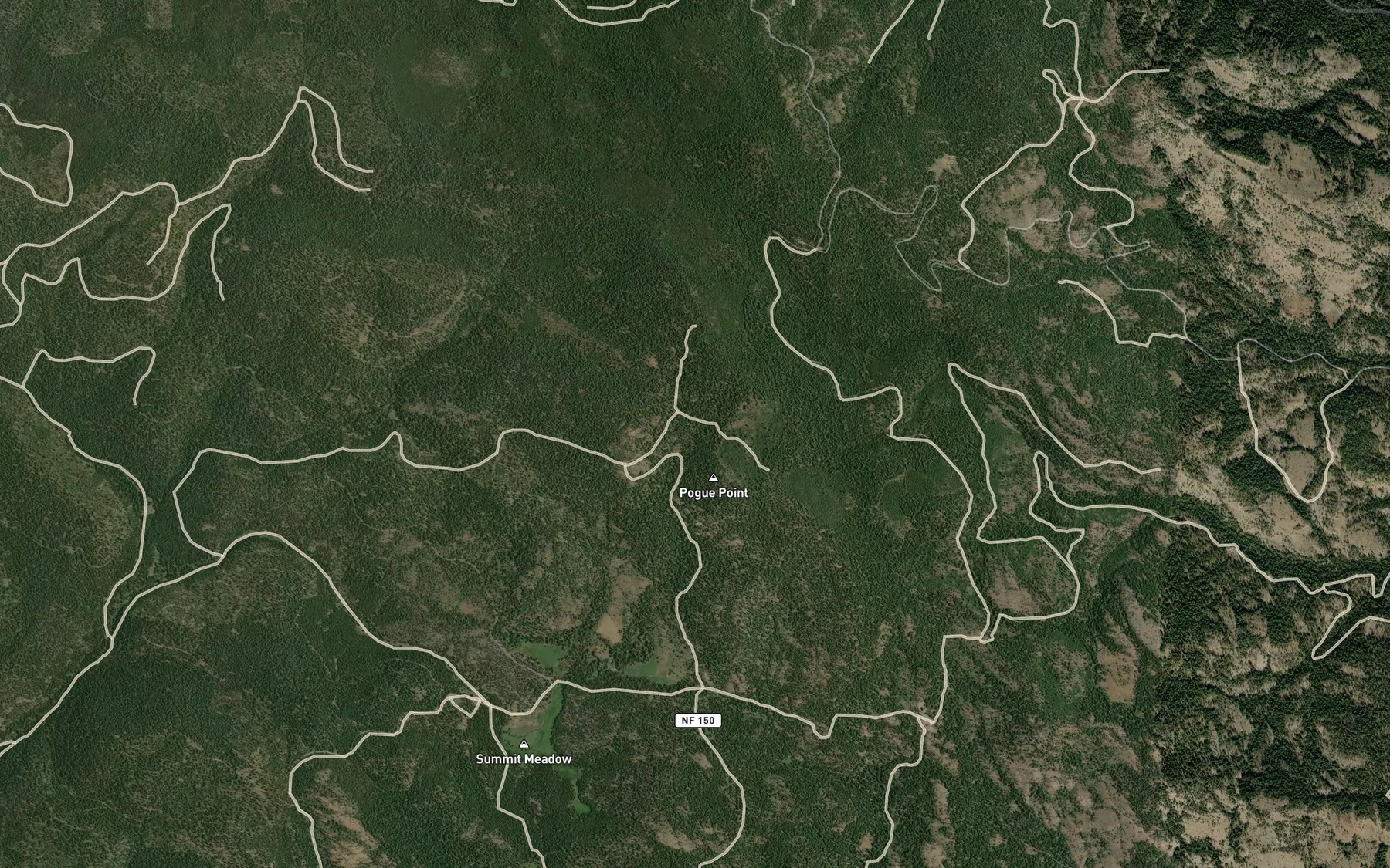 Satellite map of the Pogue Spring