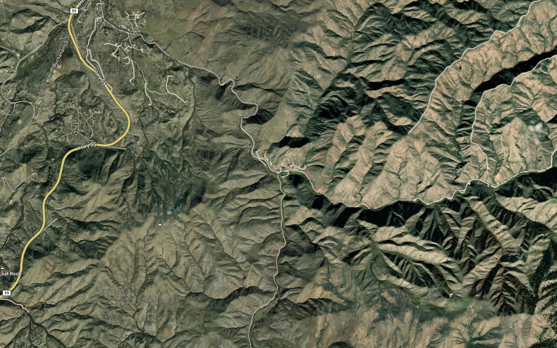 Satellite map of the Harris Creek