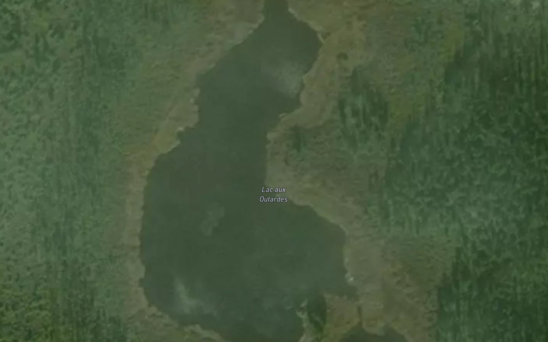 Satellite map of the Lac aux Outardes