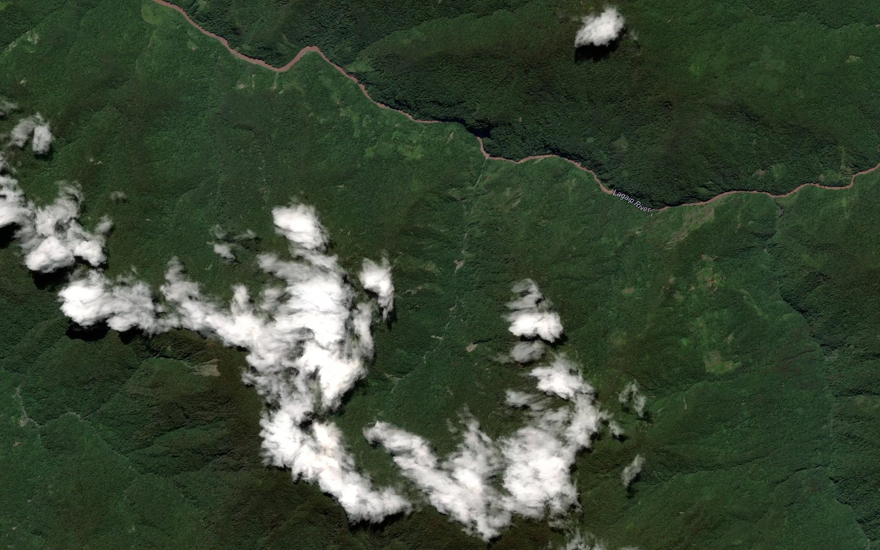 Satellite map of the Paiela River