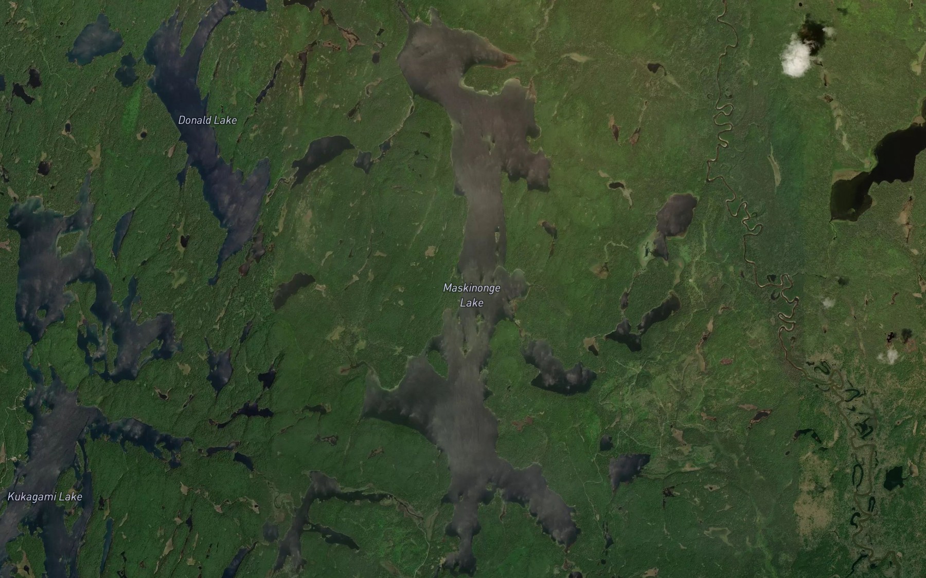 Satellite map of the Maskinonge Lake