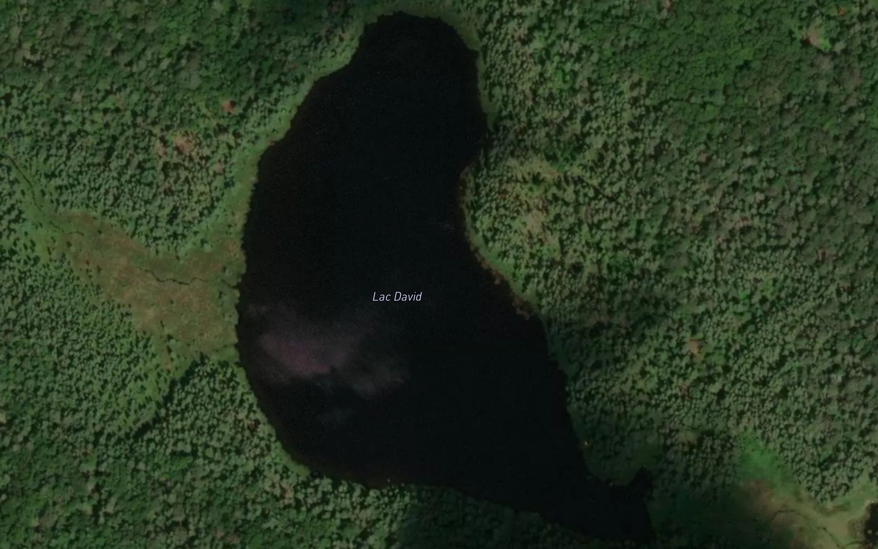 Satellite map of the Lac David