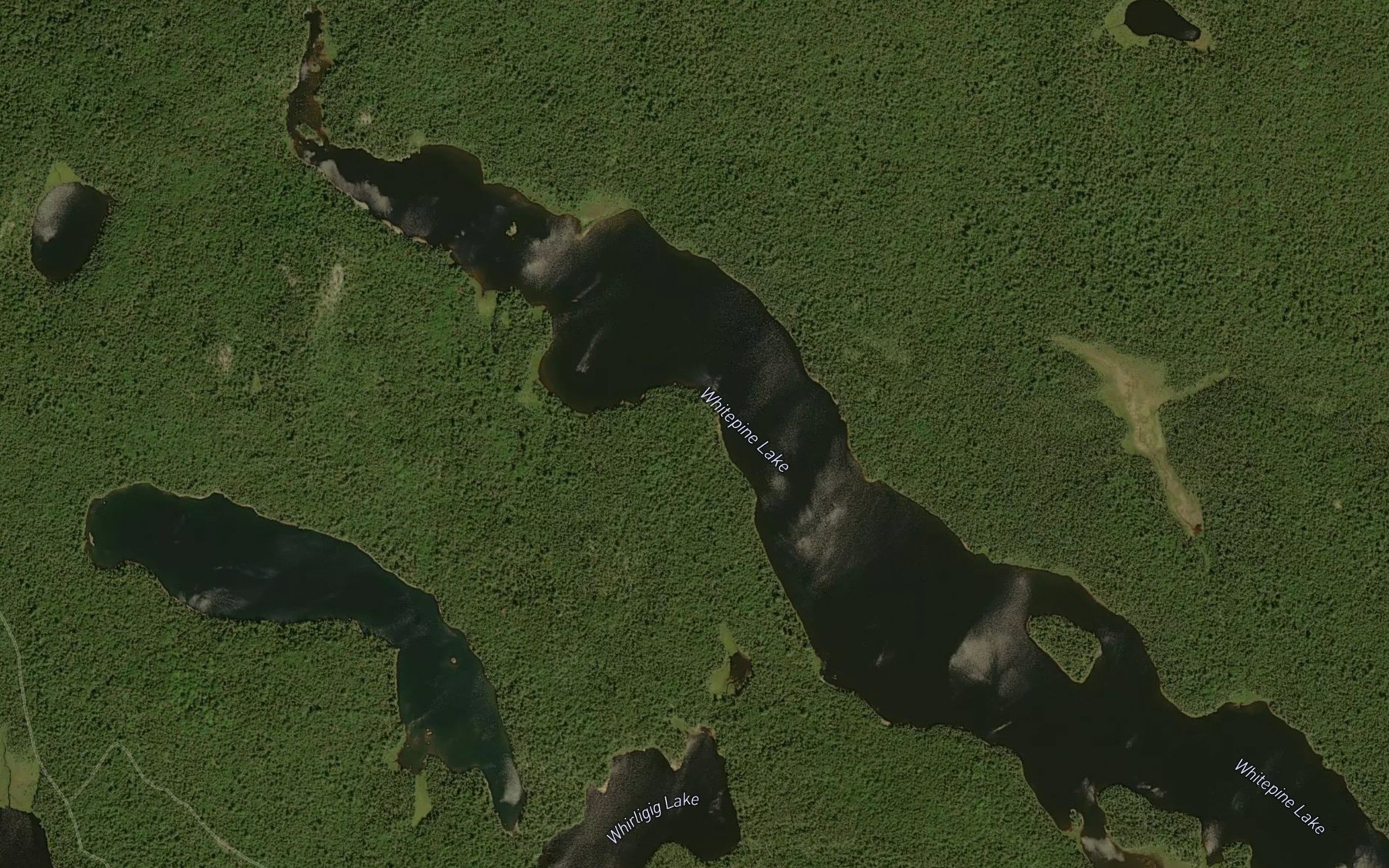 Satellite map of the Whitepine Lake