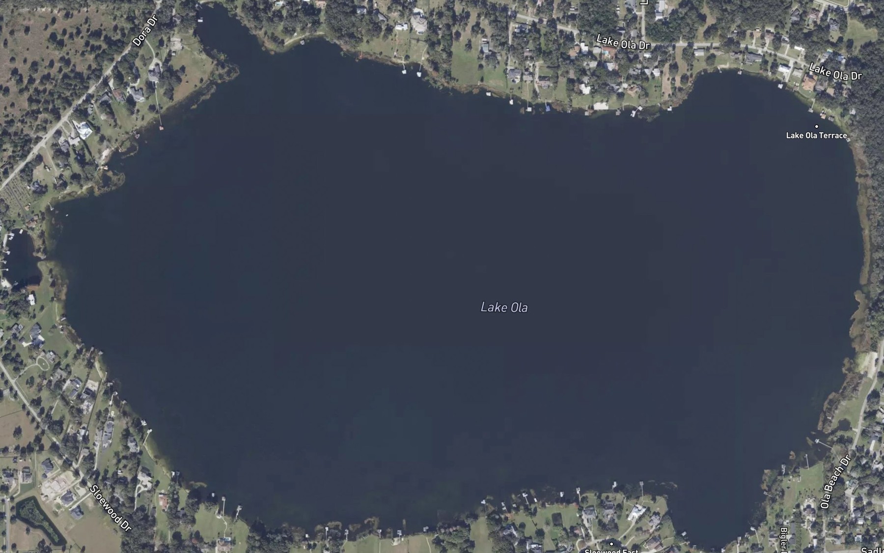 Satellite map of the Lake Ola