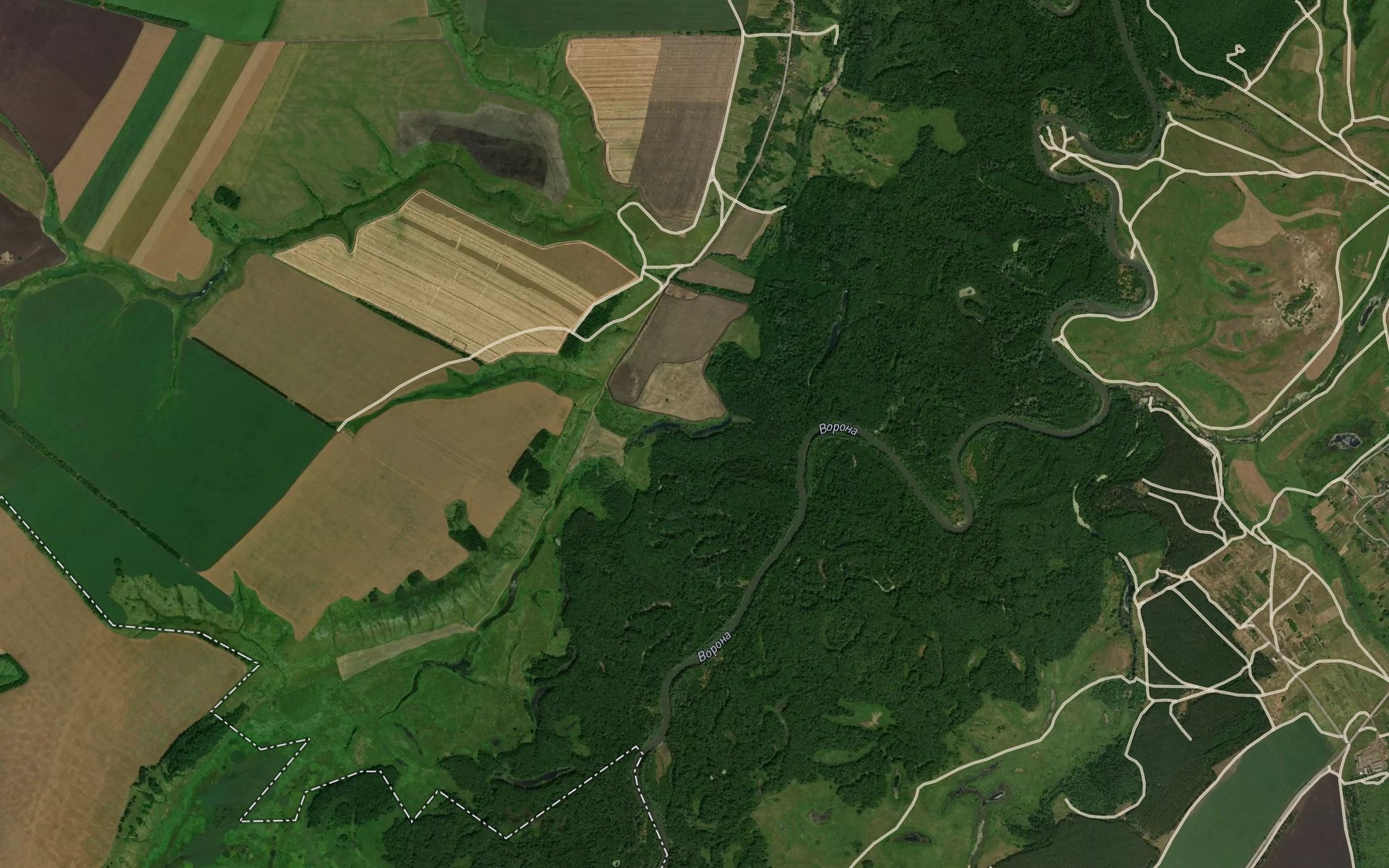 Satellite map of the Ozero Poganoye