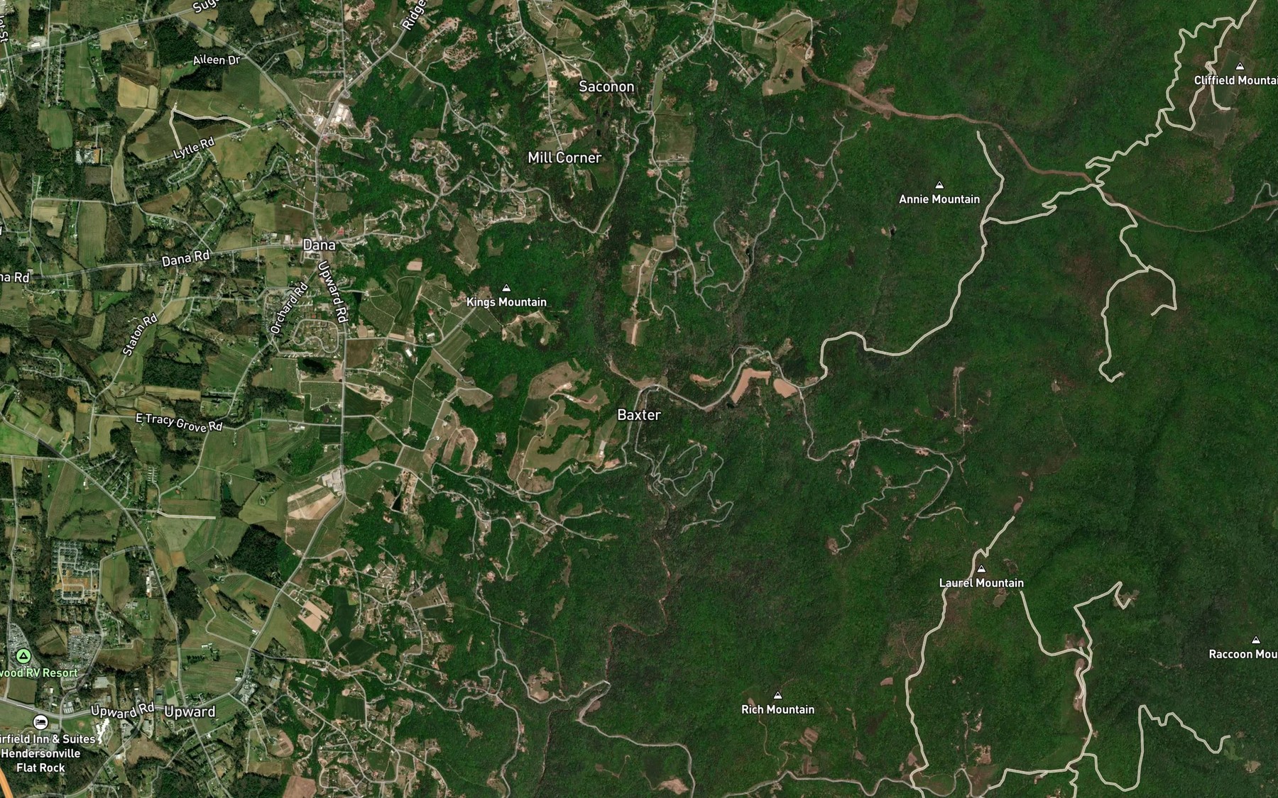 Satellite map of the Tumblebug Creek
