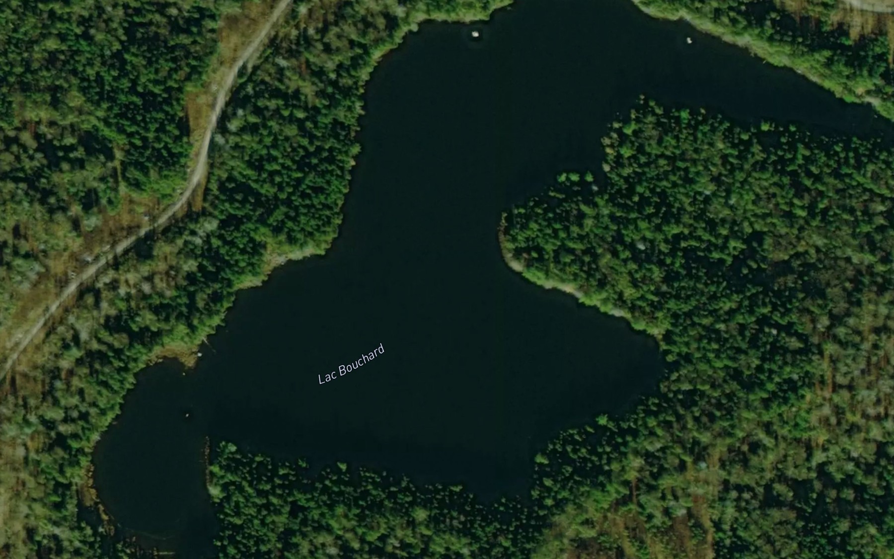 Satellite map of the Lac Bouchard