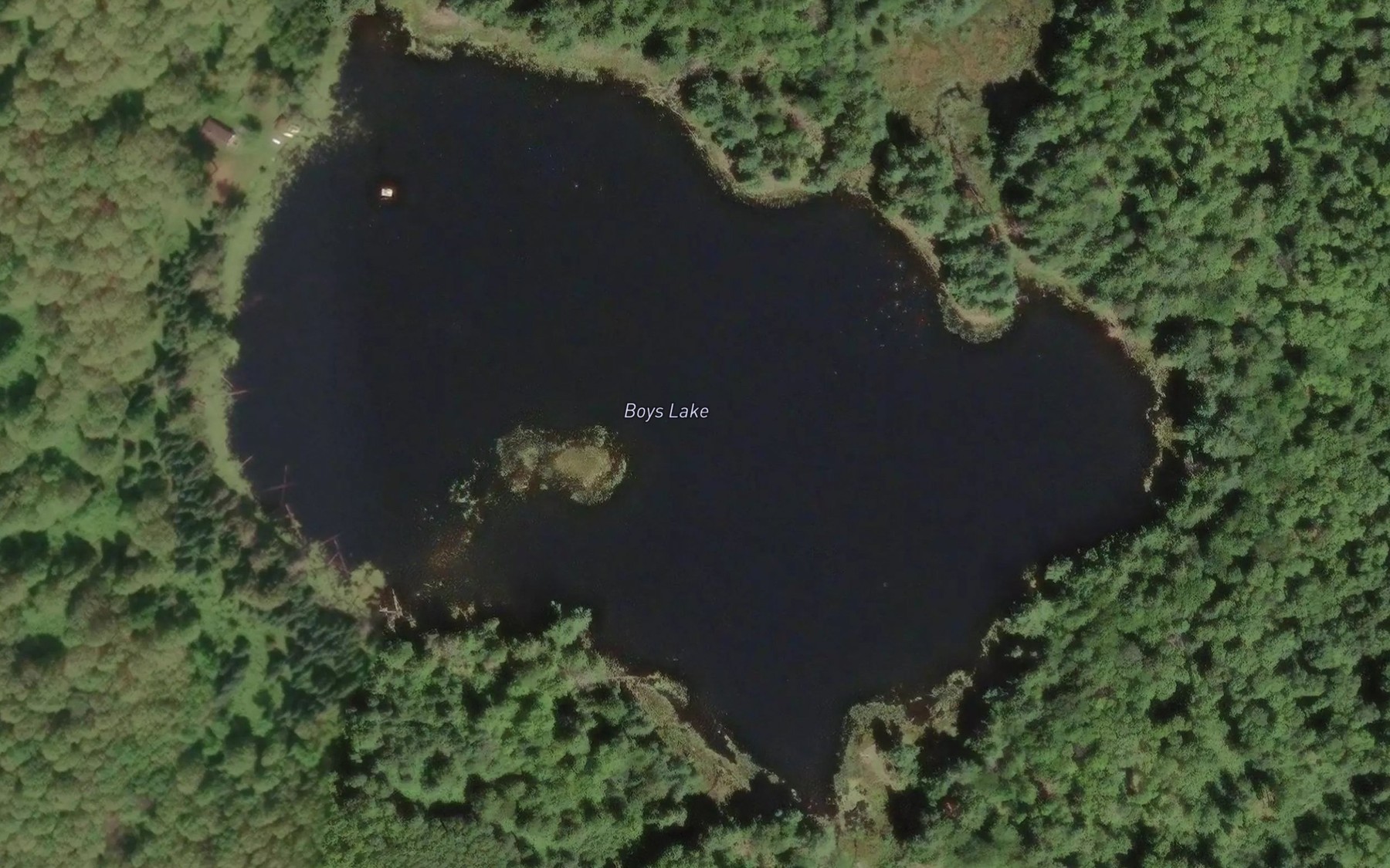 Satellite map of the Boys Lake