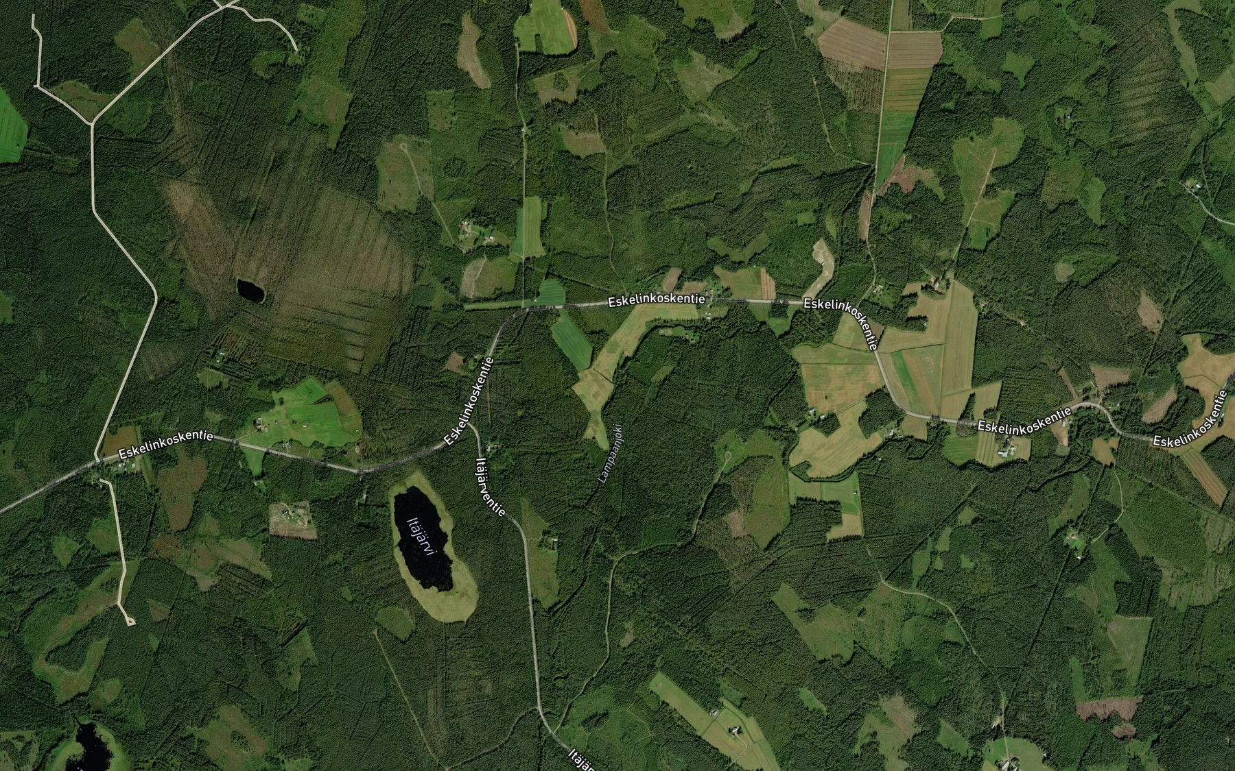 Satellite map of the Kuivaistenpuro