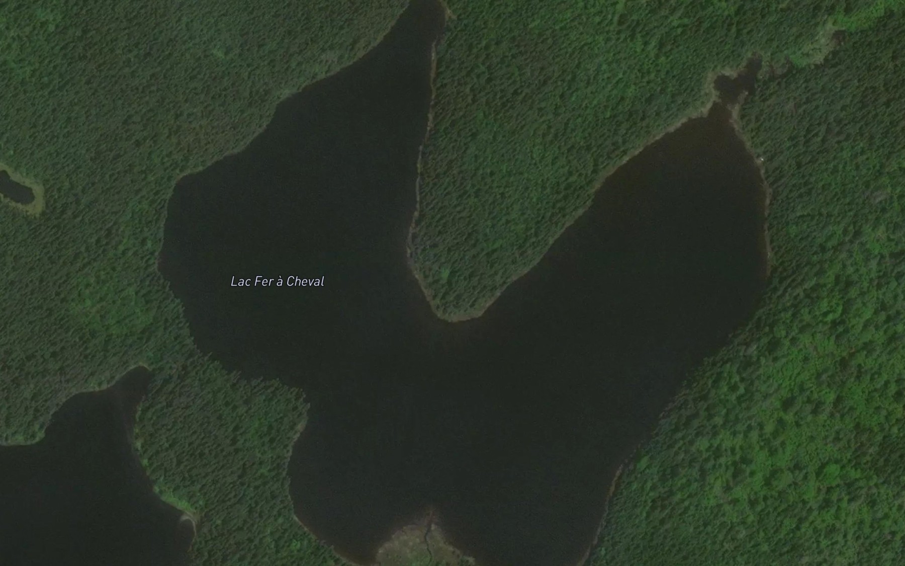 Satellite map of the Lac Fer a Cheval