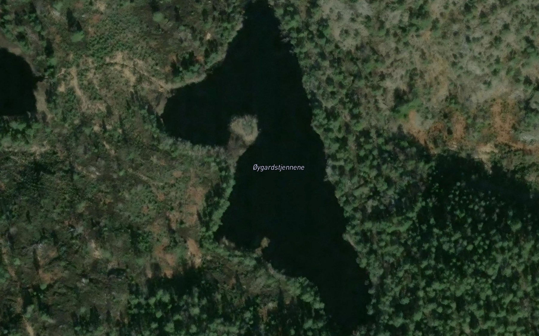 Satellite map of the Oygardstjennene
