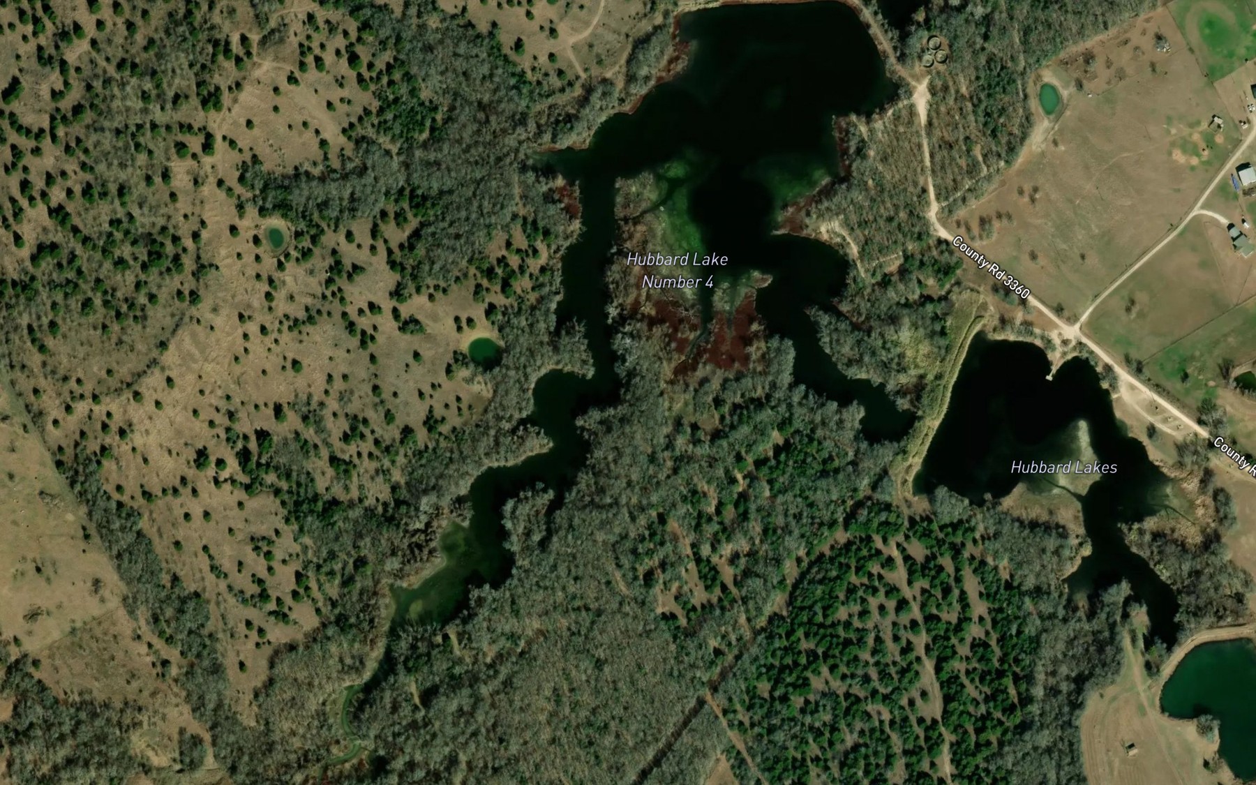 Satellite map of the Hubbard Lake Number 4