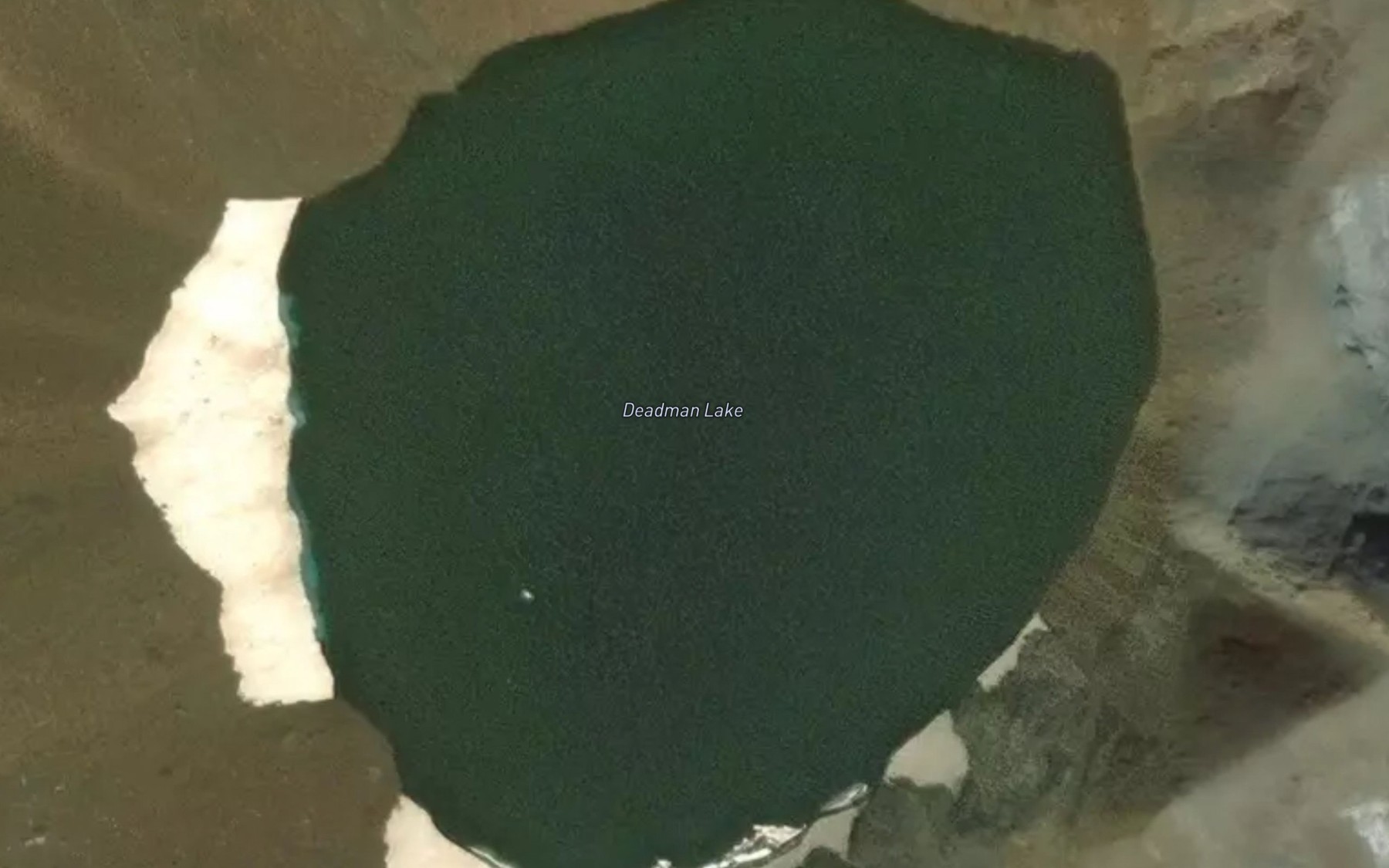 Satellite map of the Deadman Lake