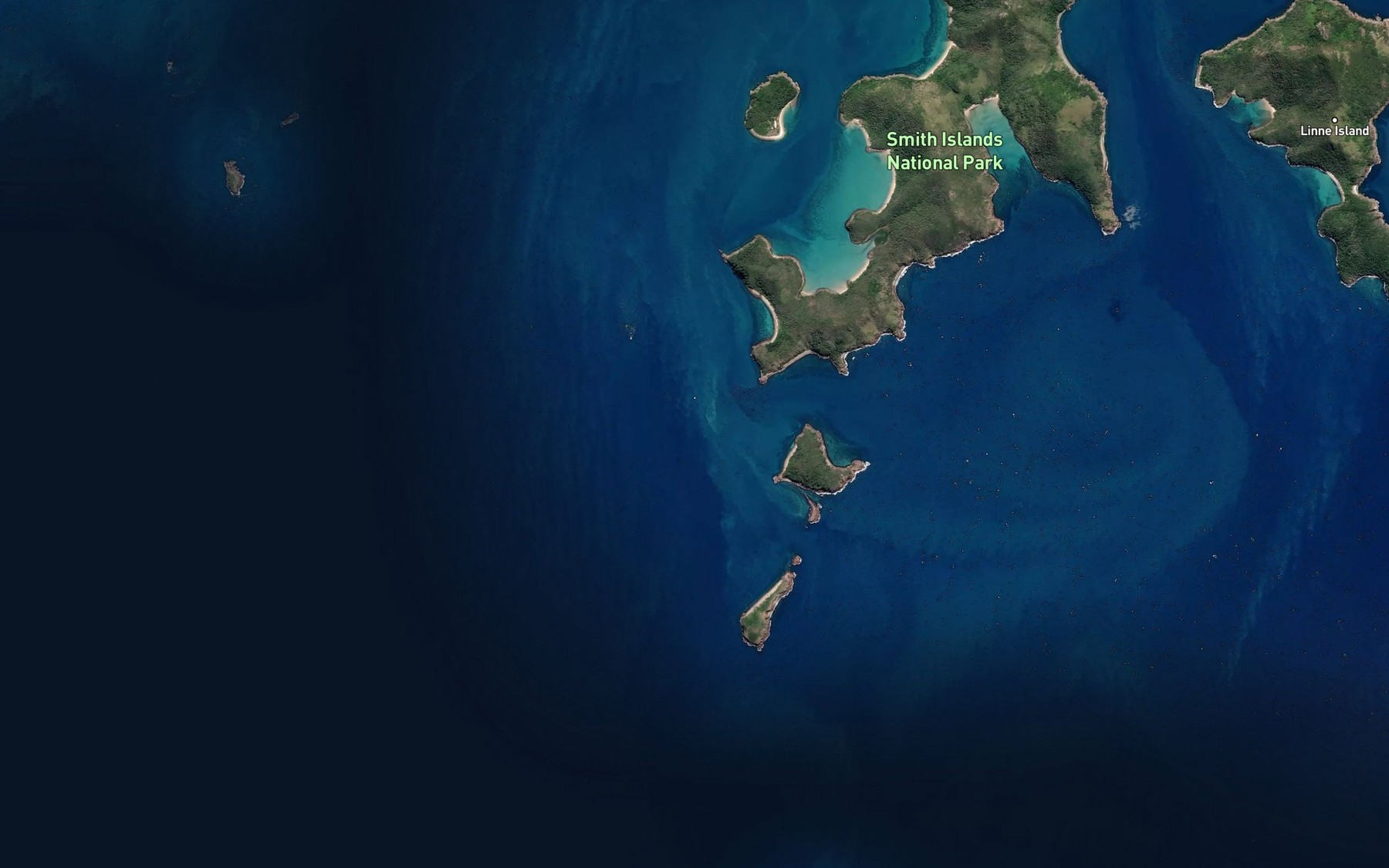 Satellite map of the Io Reef