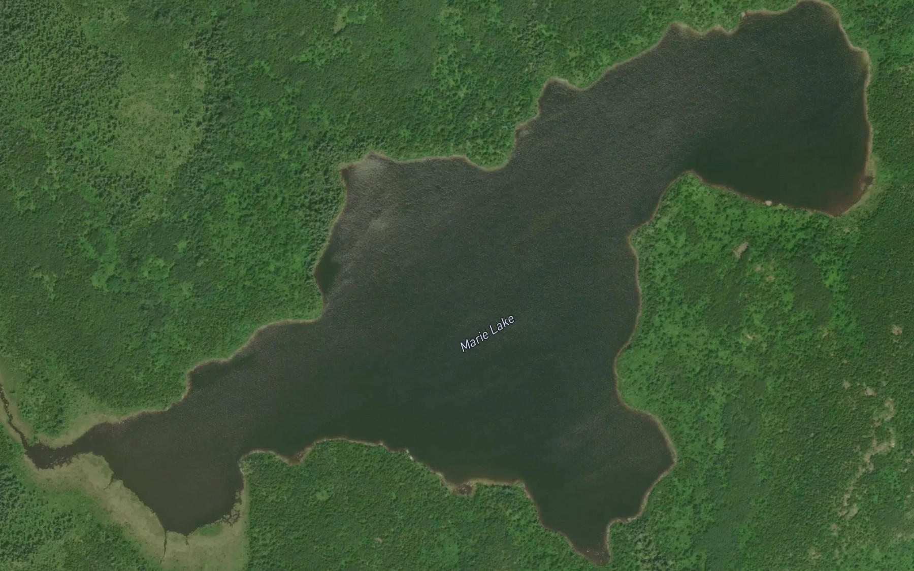 Satellite map of the Marie Lake