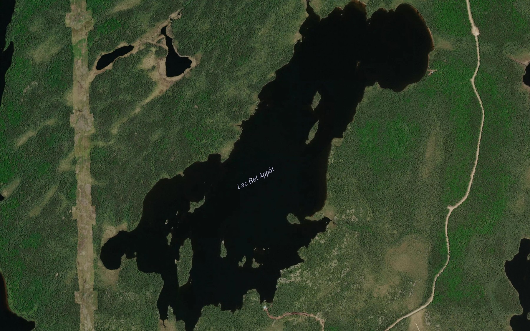 Satellite map of the Lac Bel Appat