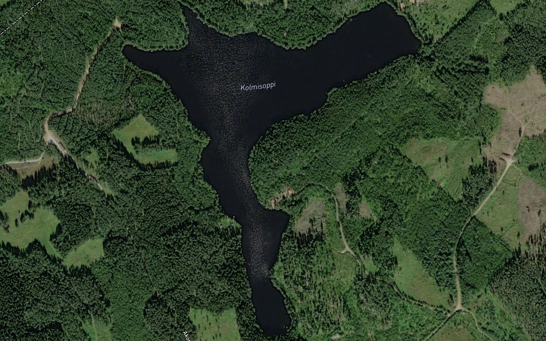 Satellite map of the Kolmisoppi