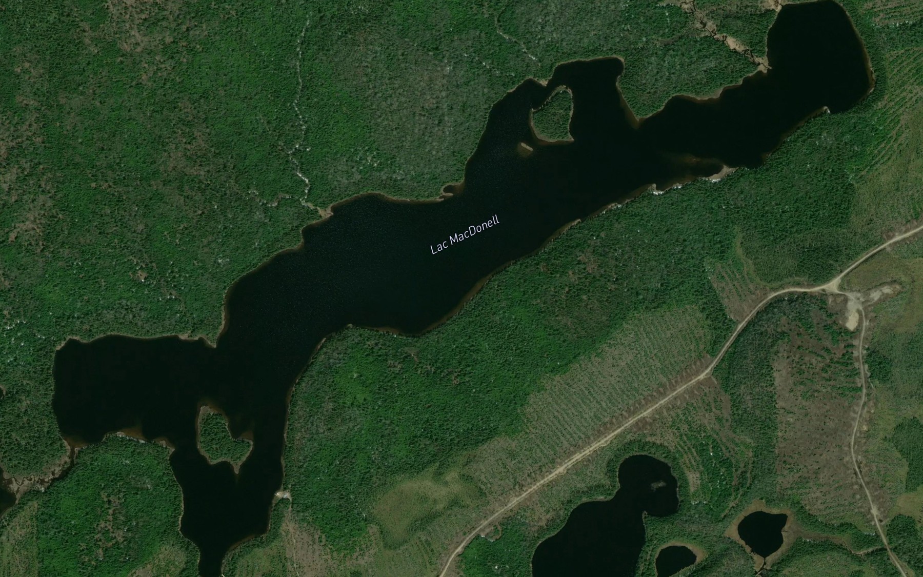 Satellite map of the Lac MacDonell