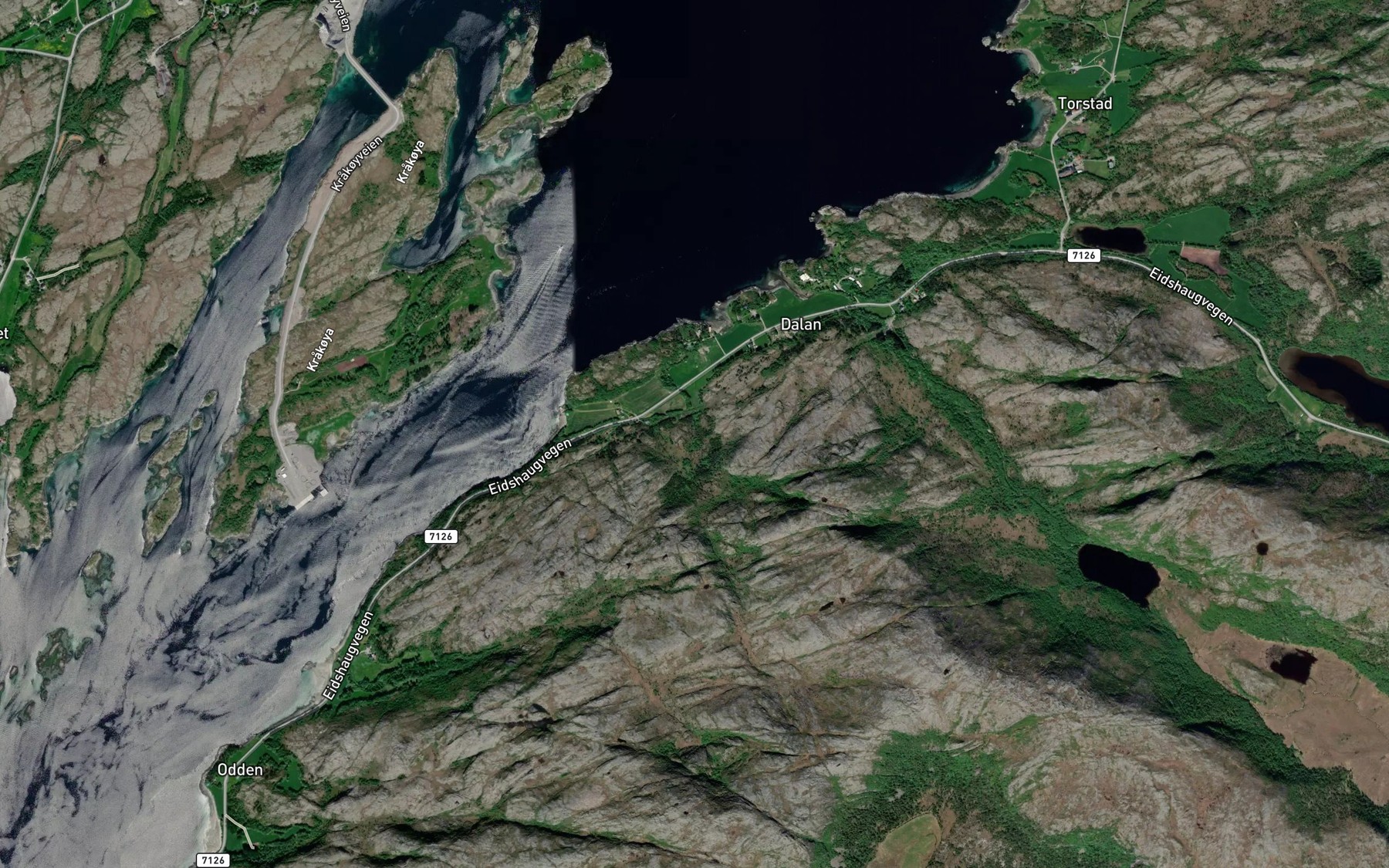 Satellite map of the Hestvikbekken