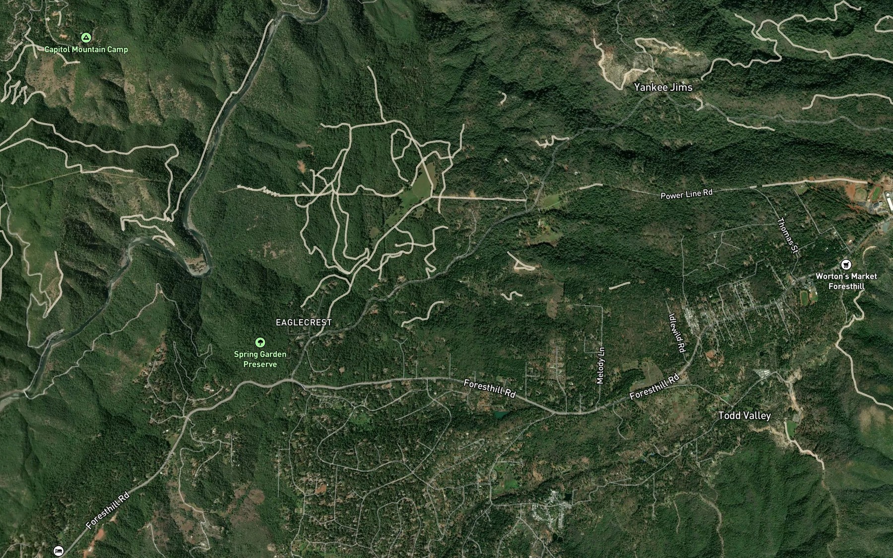 Satellite map of the South Branch Owl Creek