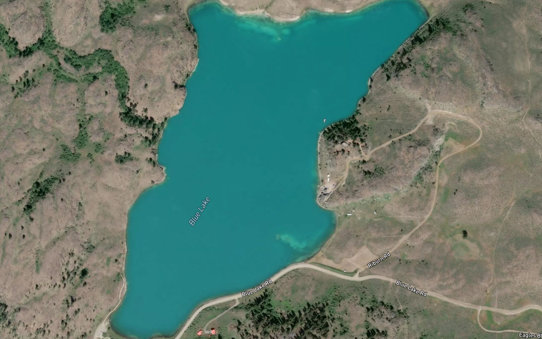 Satellite map of the Blue Lake