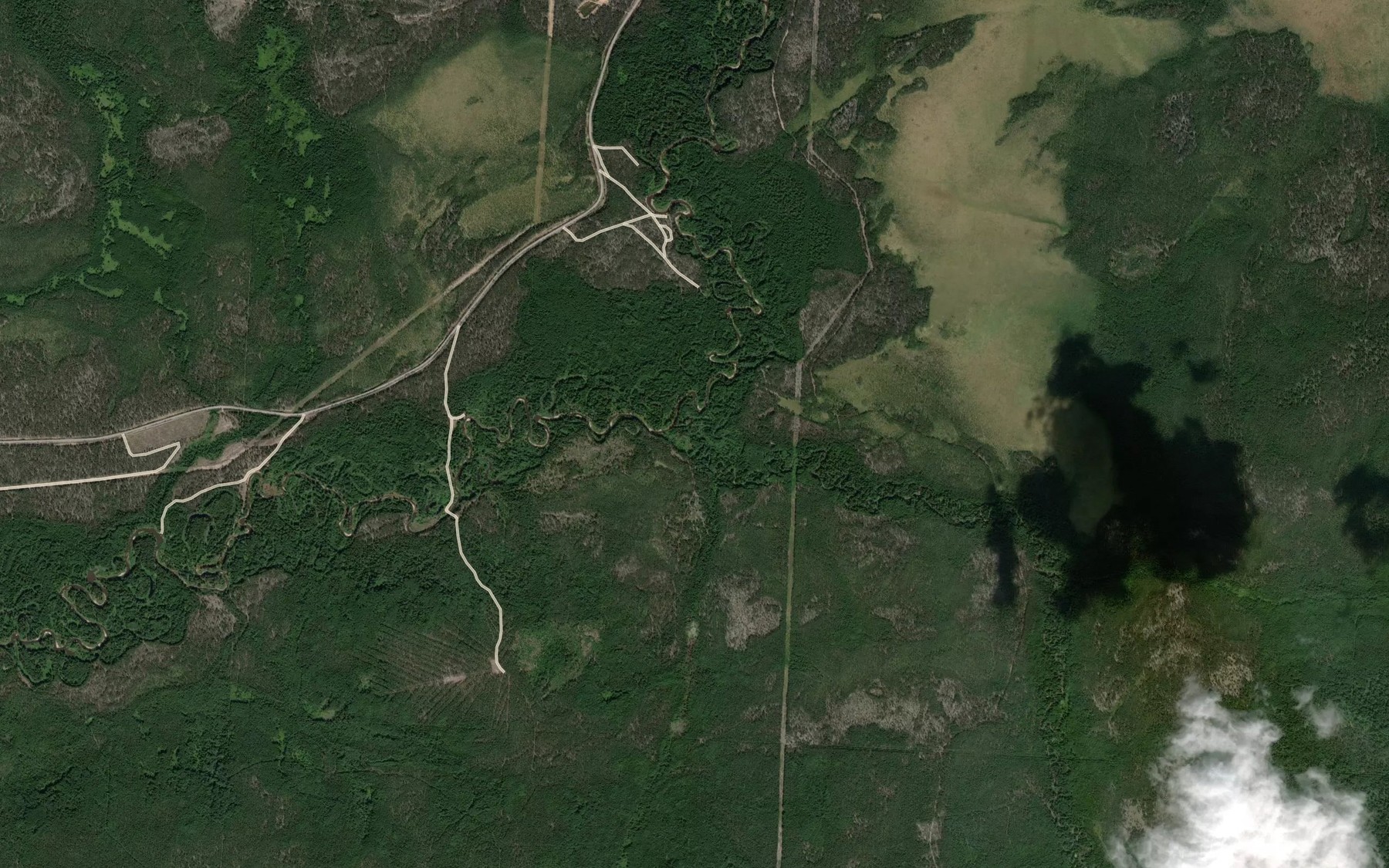 Satellite map of the Porzhnya