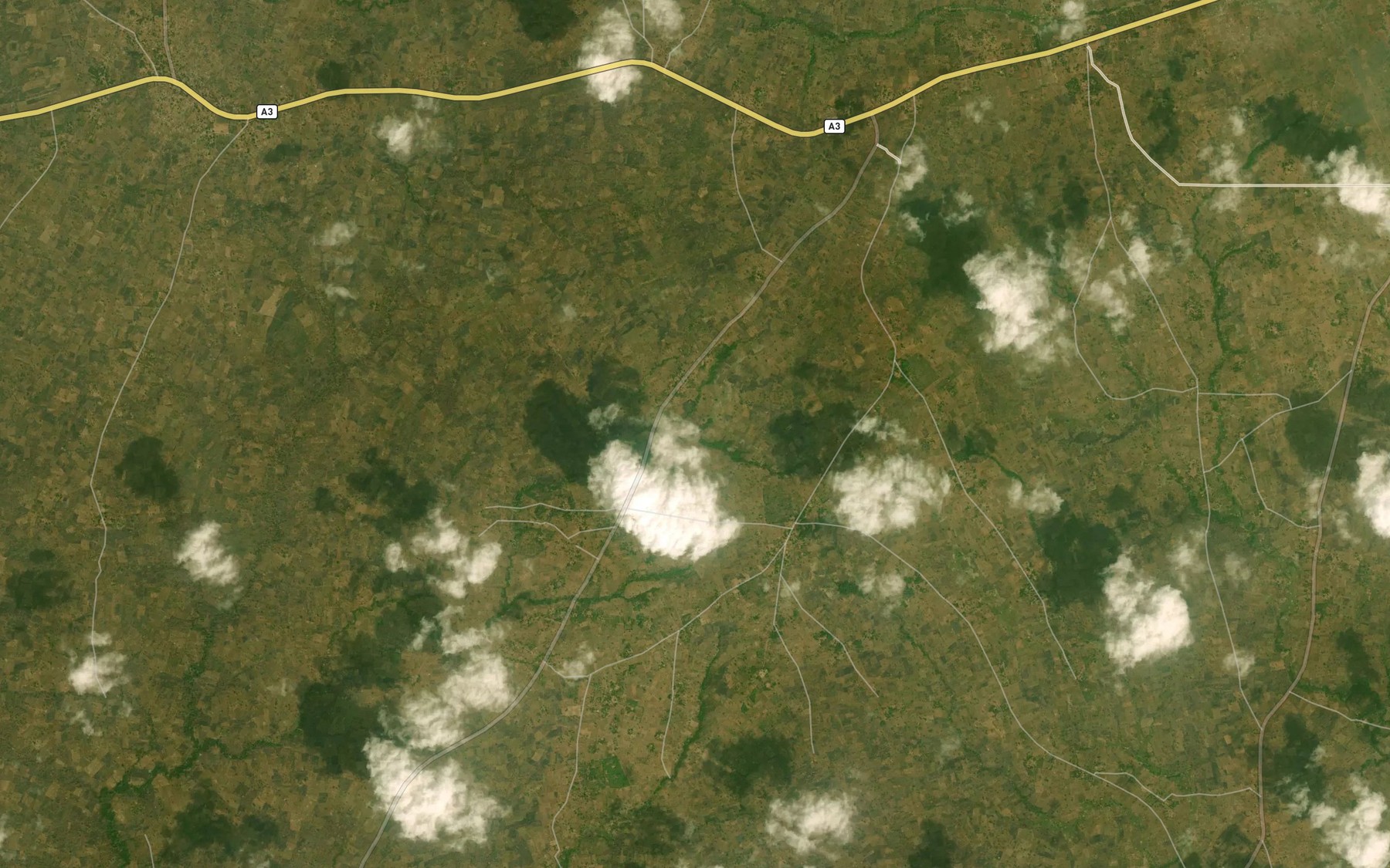 Satellite map of the Pandere