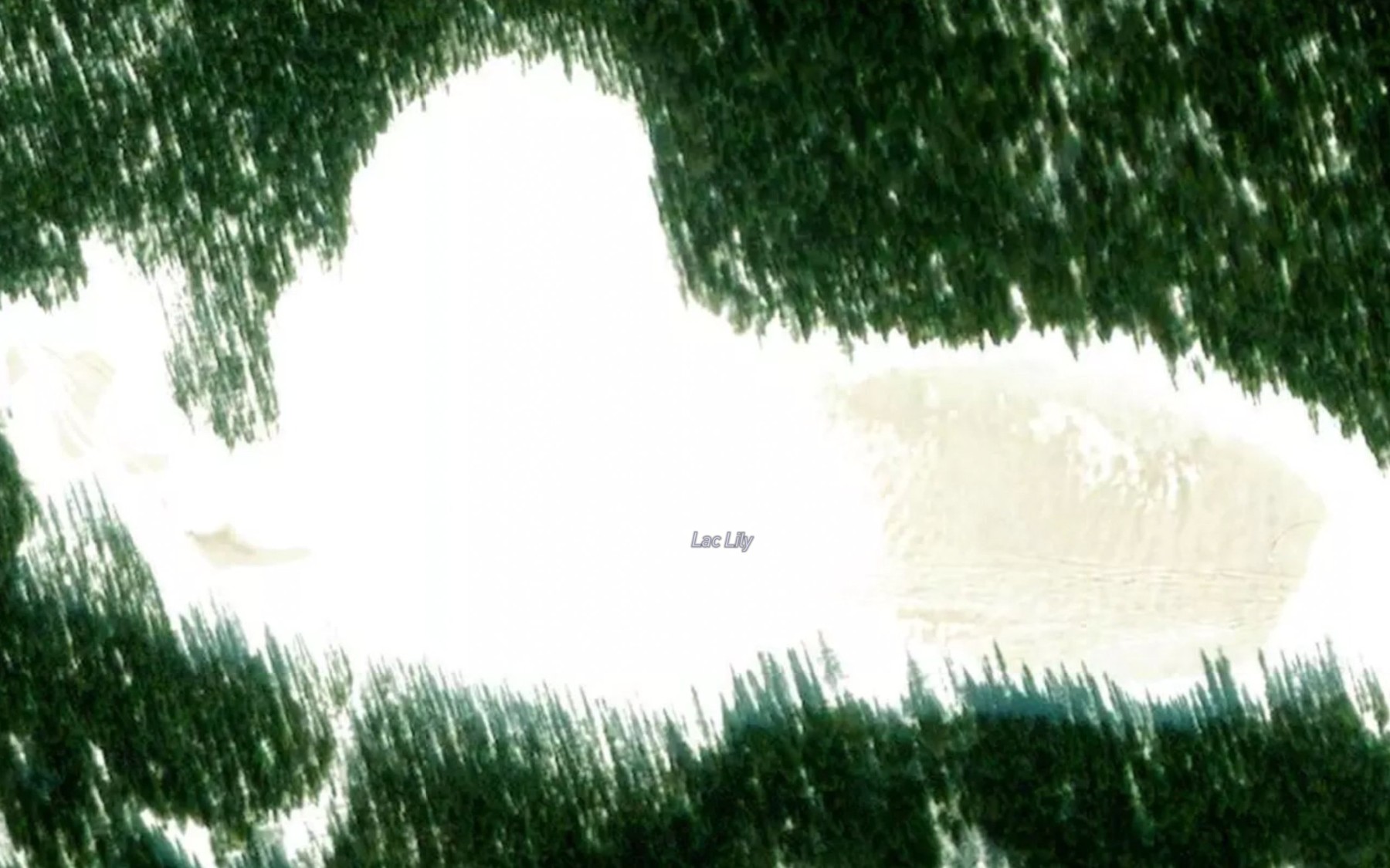 Satellite map of the Lac Lily