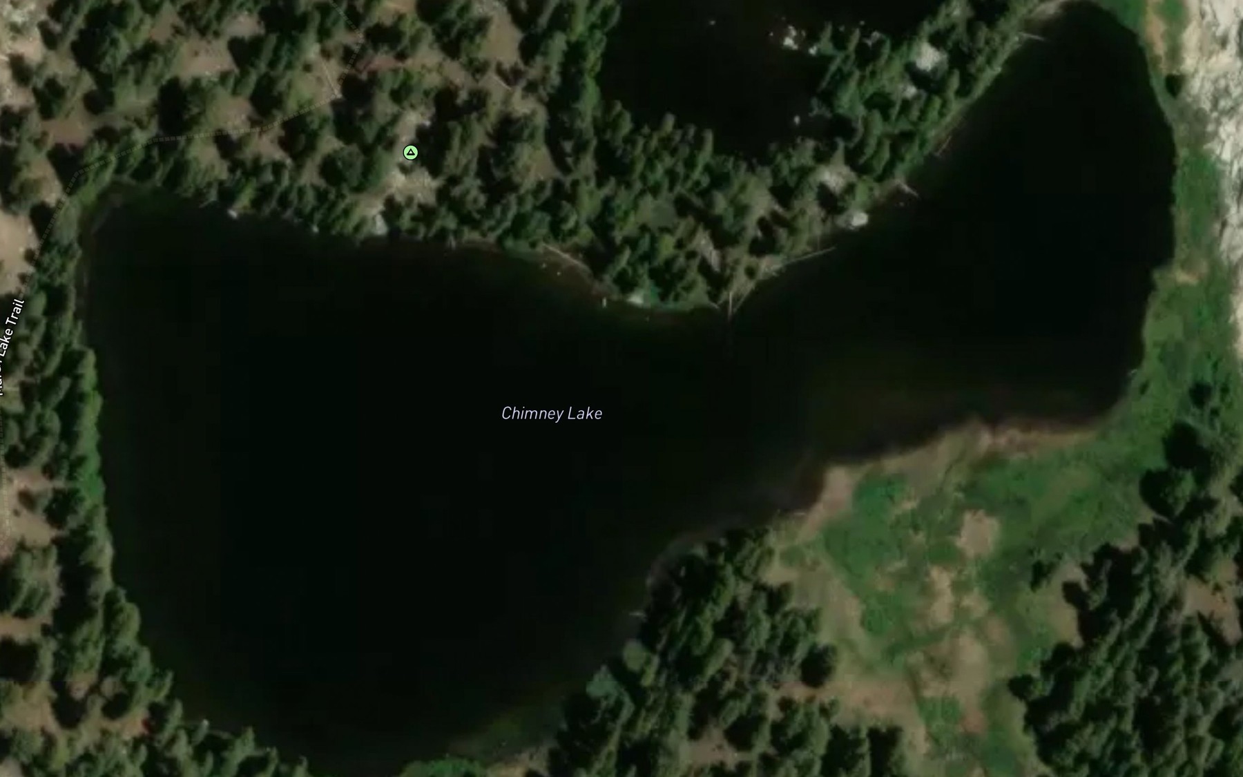 Satellite map of the Chimney Lake